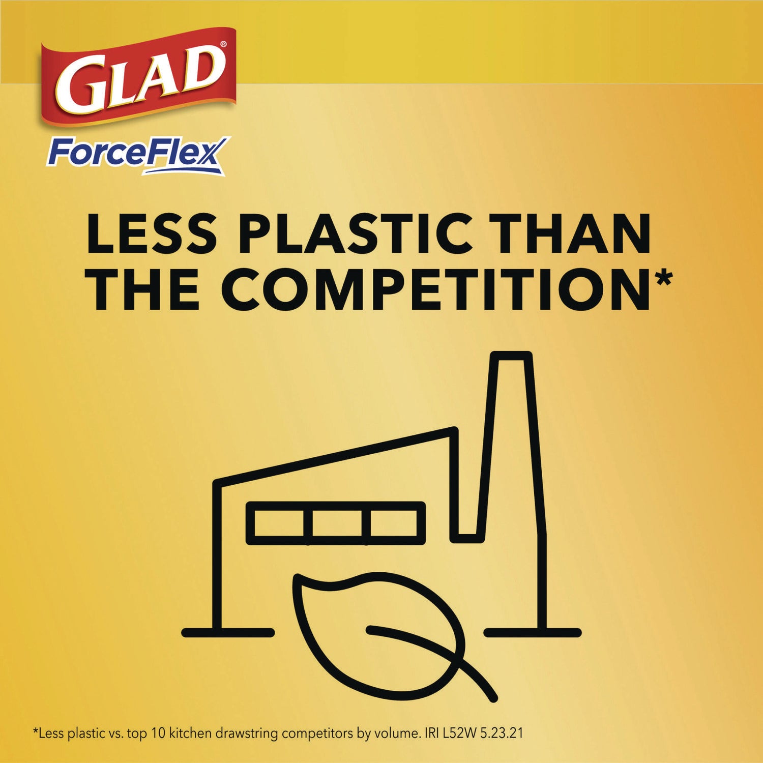 Glad® ForceFlex Kitchen Drawstring Trash Bags, 13 gal, Fresh Clean Scent, 24" x 27.38", White, 80 Bags/Box, 3 Boxes/Carton