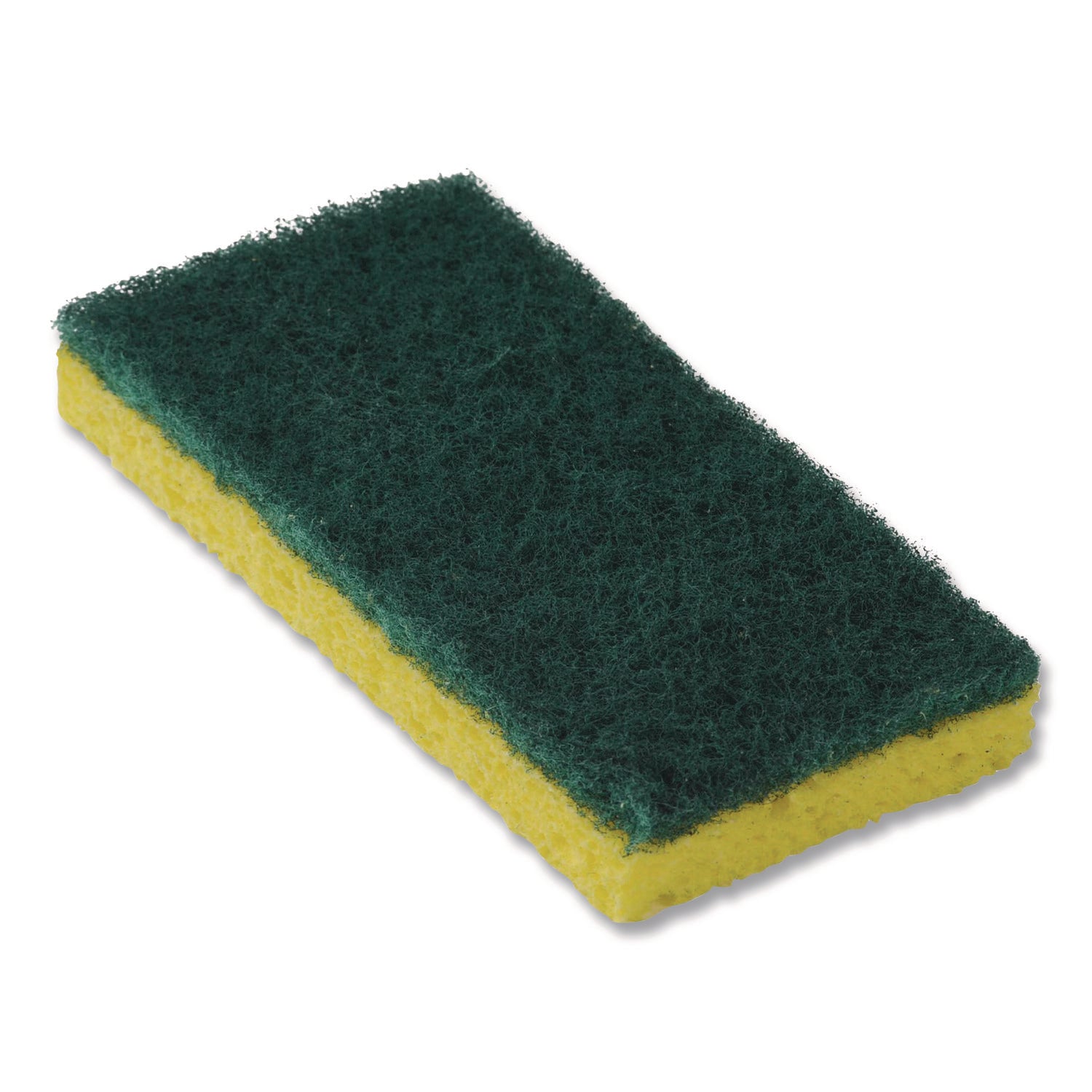 Americo® Resort Cut Scrub Sponge, Medium Duty, 6.25 x 3.18, Green/Yellow, 40/Carton