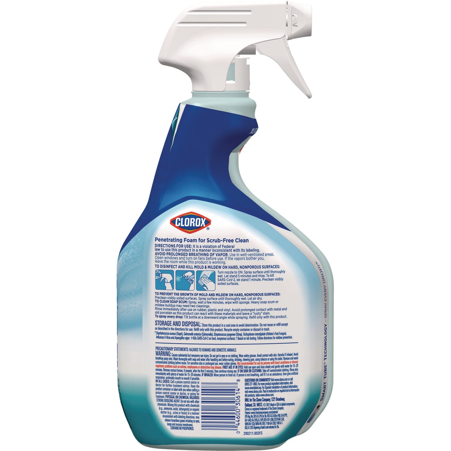 Clorox® Bathroom Foamer with Bleach, Ocean Mist, 30 oz Spray Bottle, 9/Carton