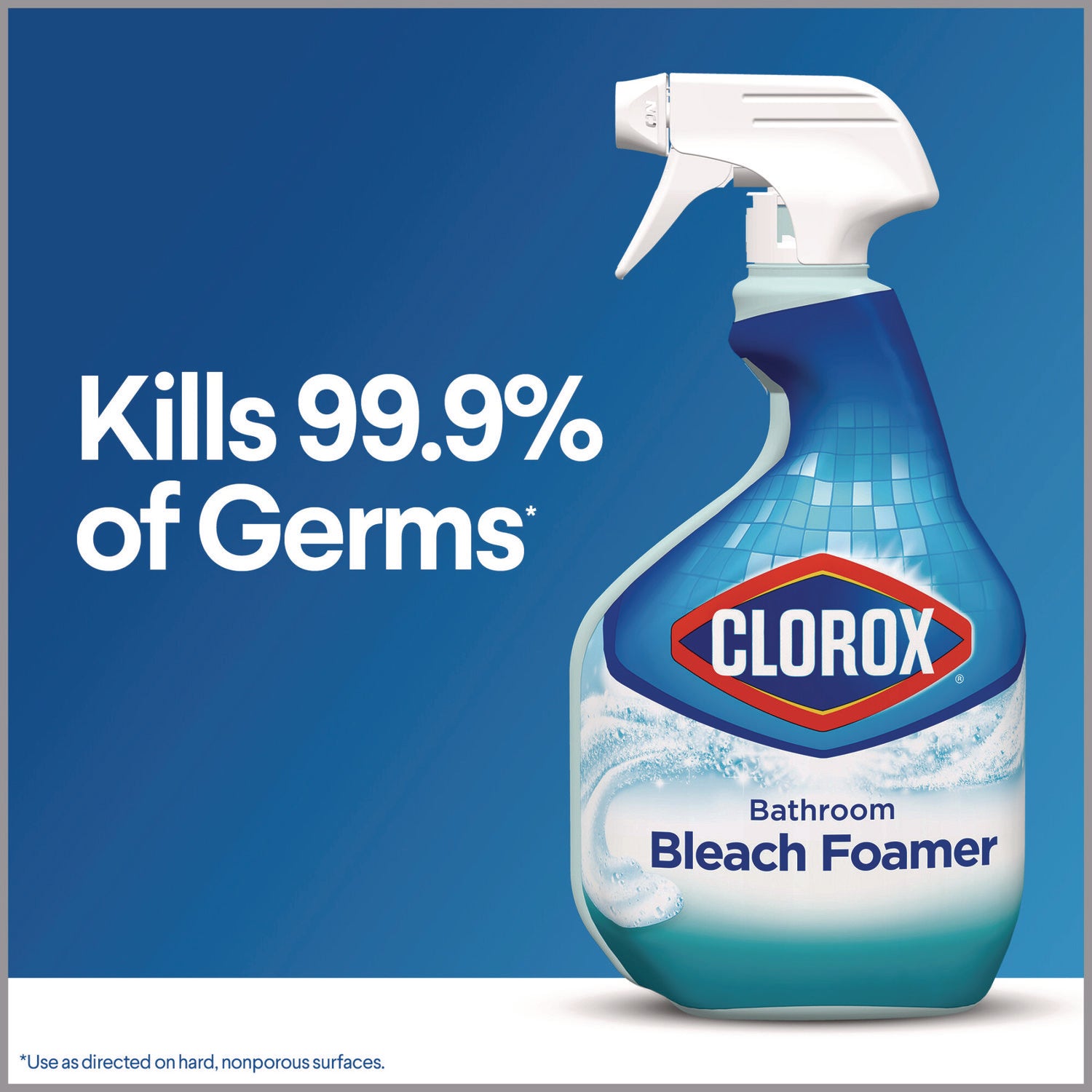 Clorox® Bathroom Foamer with Bleach, Ocean Mist, 30 oz Spray Bottle, 9/Carton