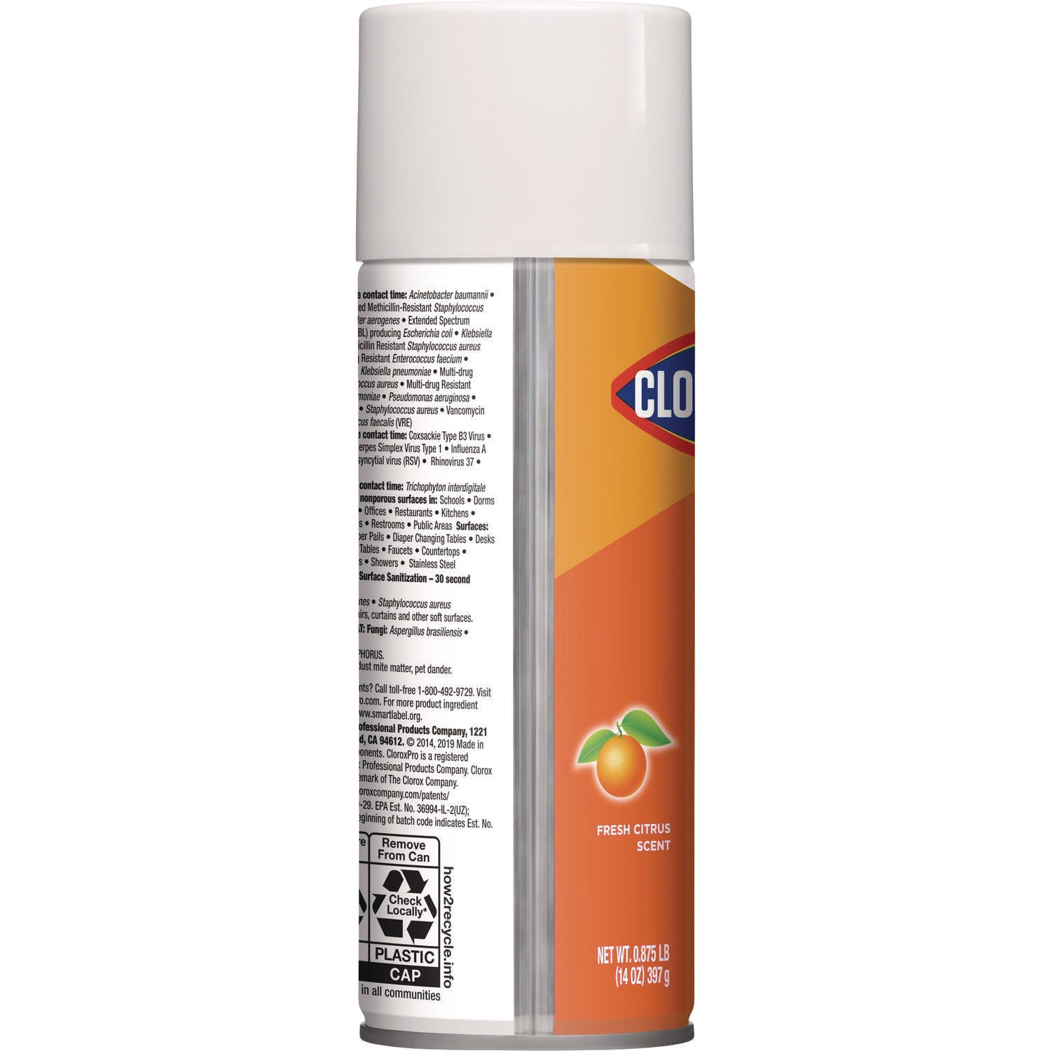 Clorox® 4-In-One Disinfectant And Sanitizer, Citrus, 14 Oz Aerosol Spray