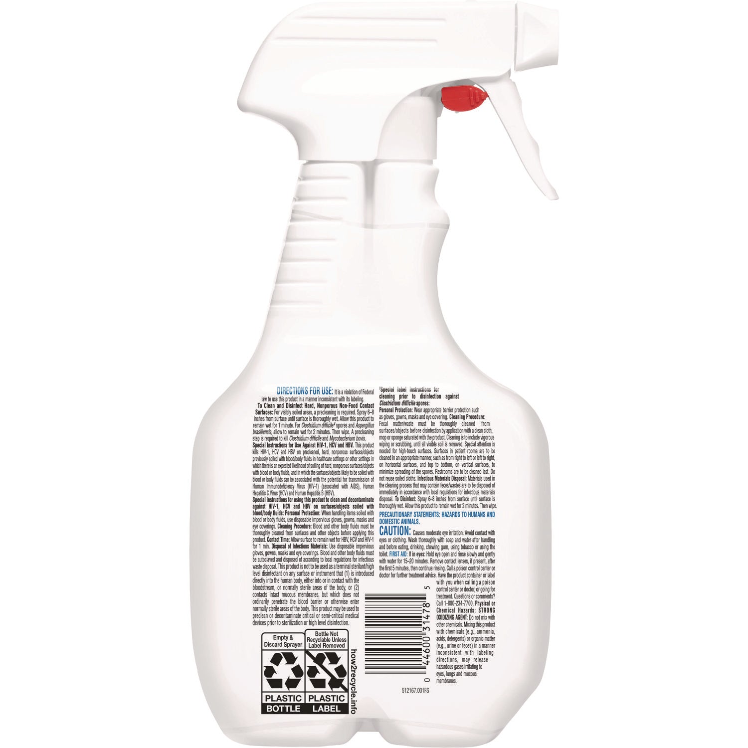 Clorox Healthcare® Fuzion Cleaner Disinfectant, Unscented, 32 Oz Spray Bottle, 9/carton