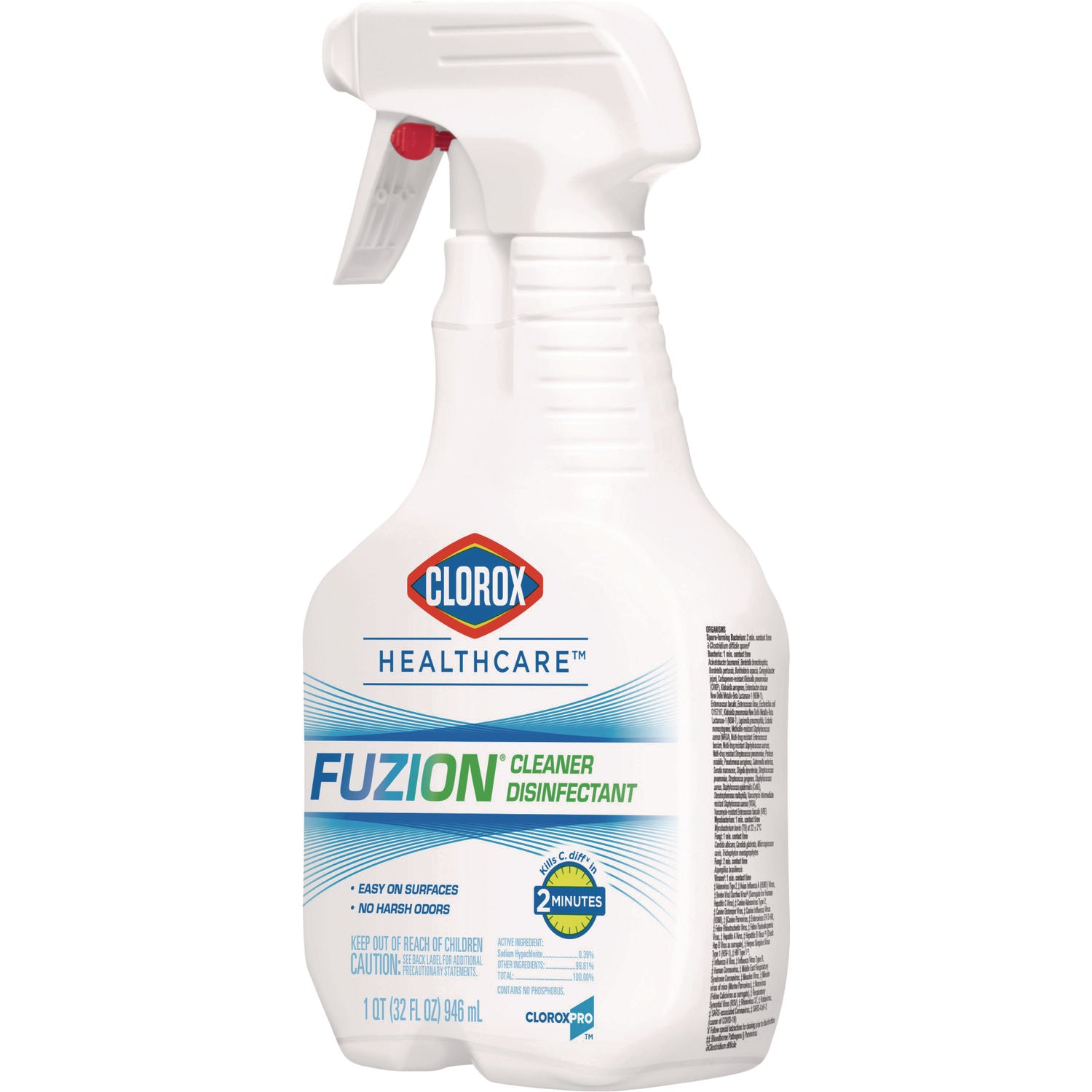 Clorox Healthcare® Fuzion Cleaner Disinfectant, 32 Oz Spray Bottle