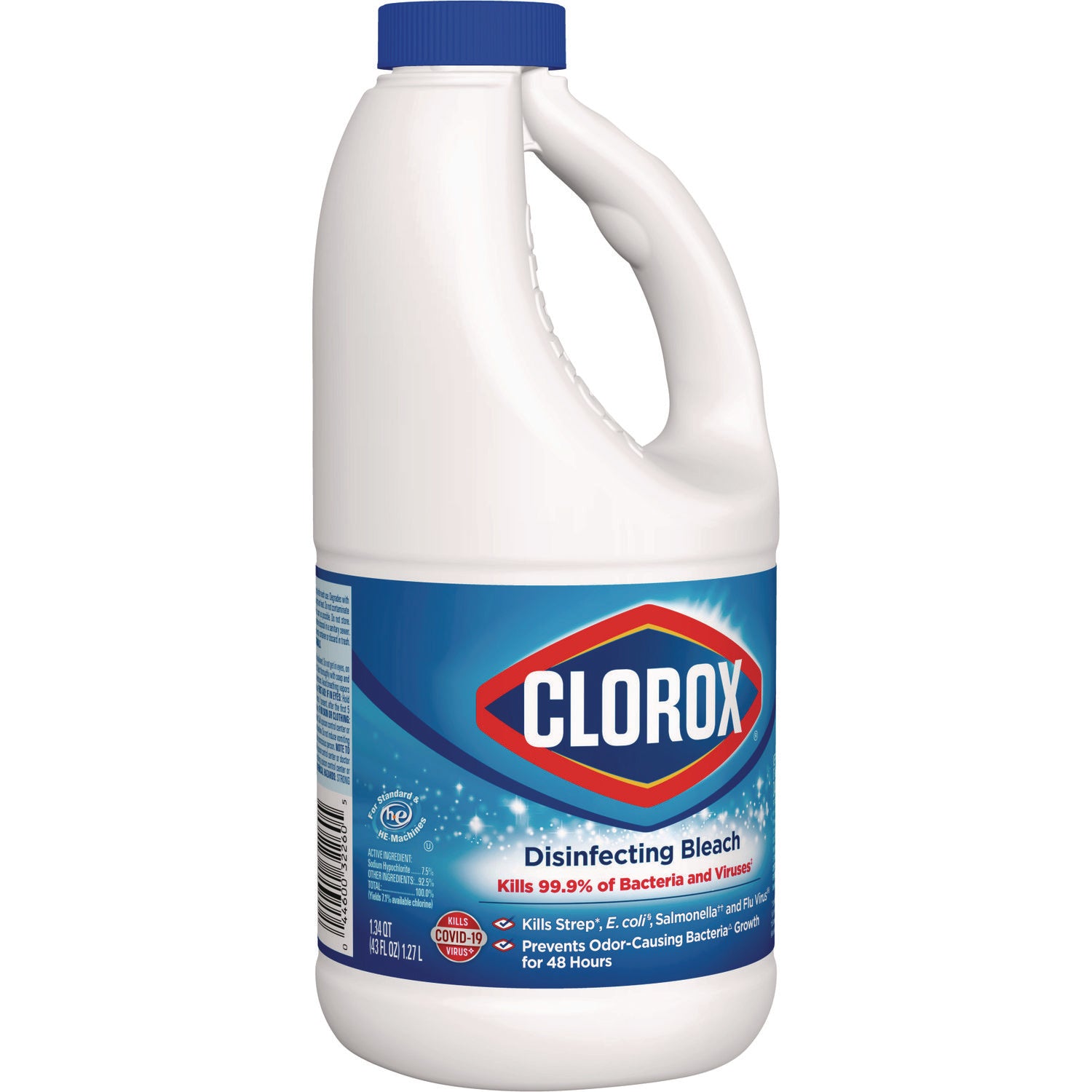 Clorox® Concentrated Regular Disinfecting Bleach, 43 oz Bottle, 6/Carton