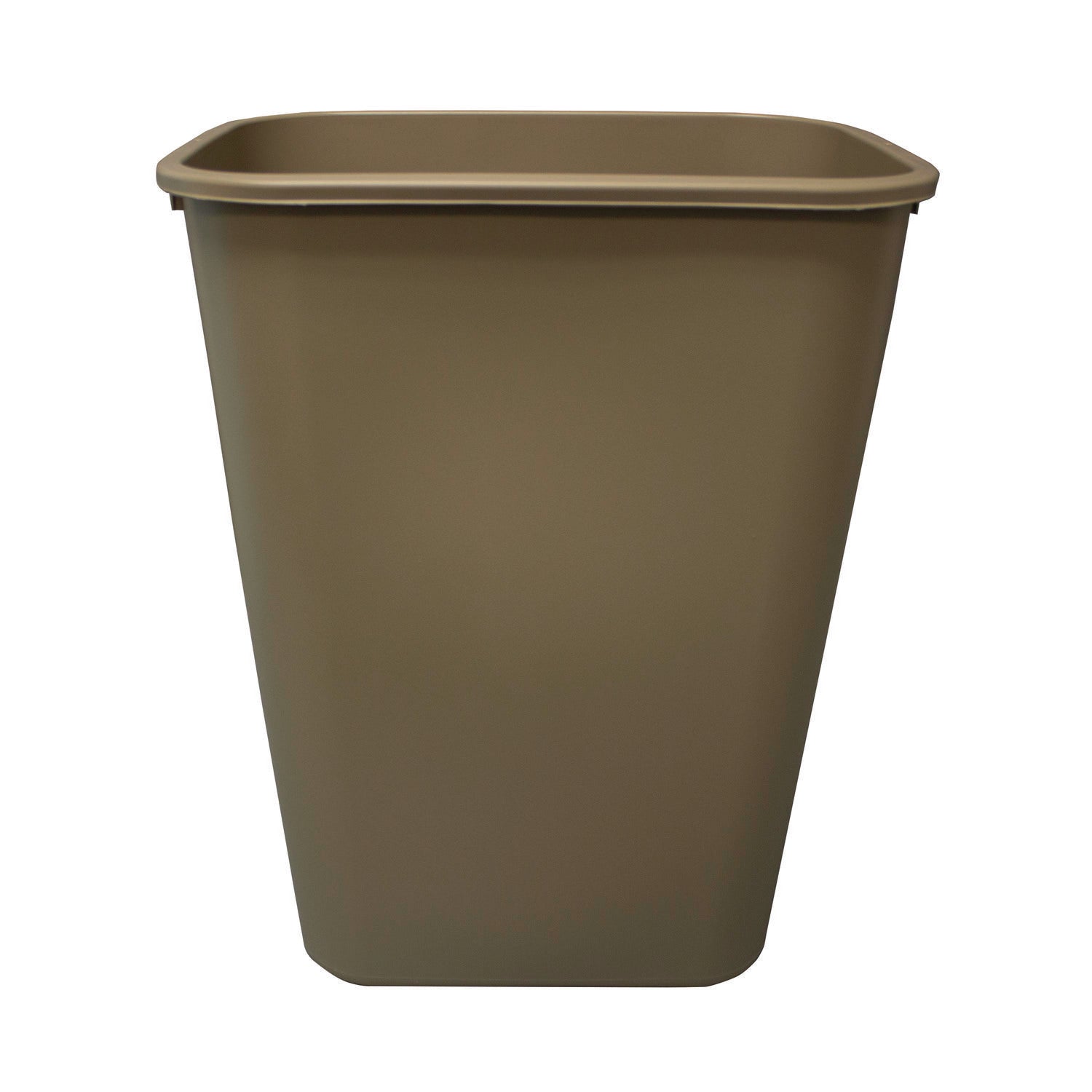 Impact® Soft-Sided Wastebasket, 41 qt, Polyethylene, Beige