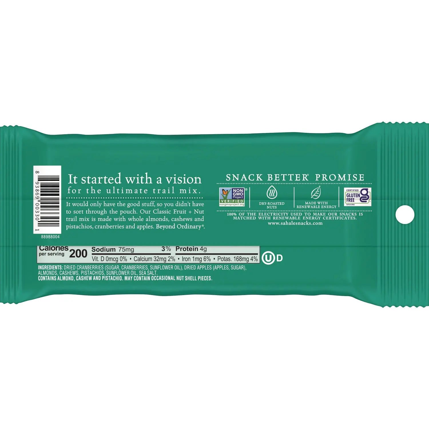 Fruit and Nut Classic Trail Mix, 1.5 oz Bag, 18/Carton Sahale Snacks® Flipcost