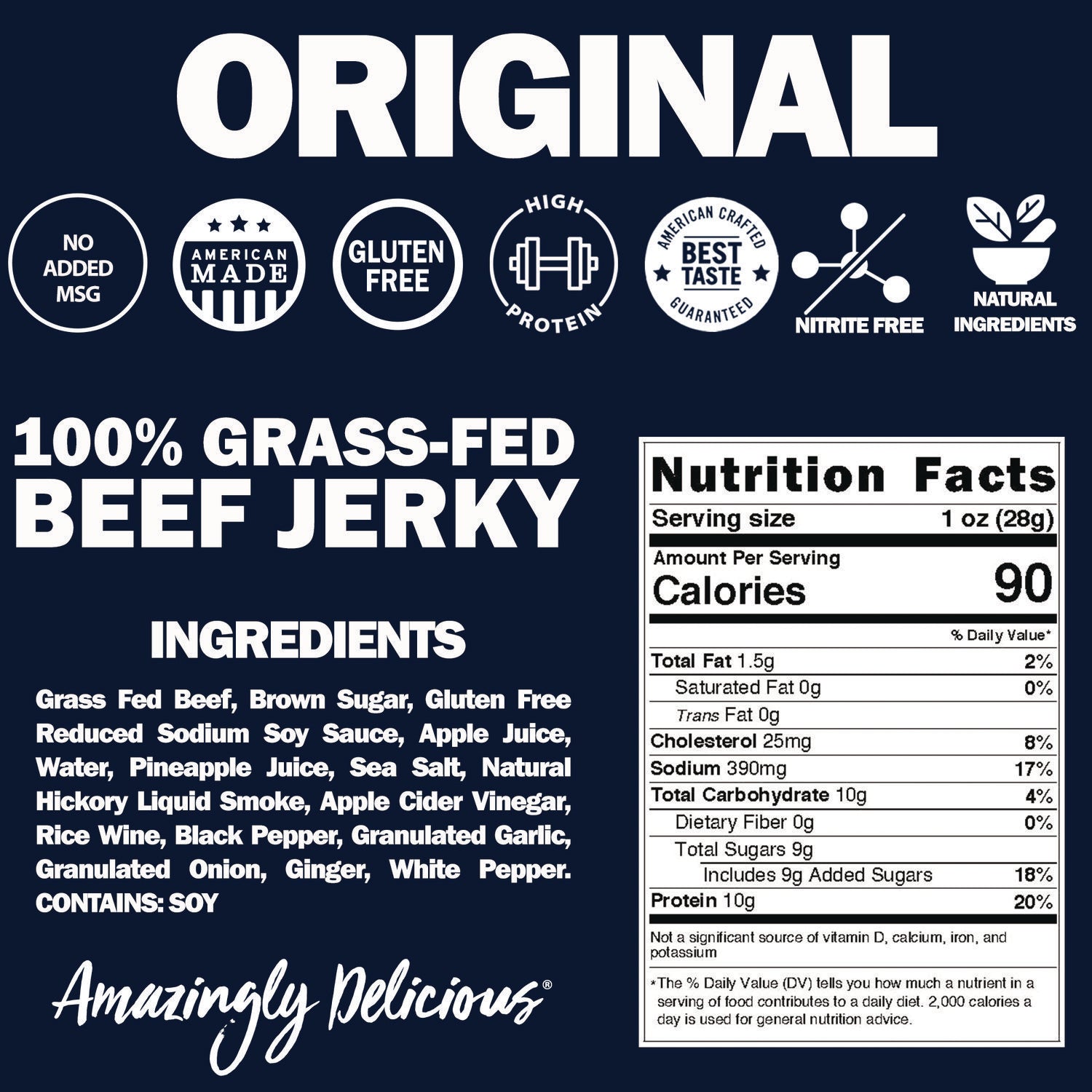 Field Trip® Beef Jerky, Original, 1 Oz Bag, 12 Bags/carton