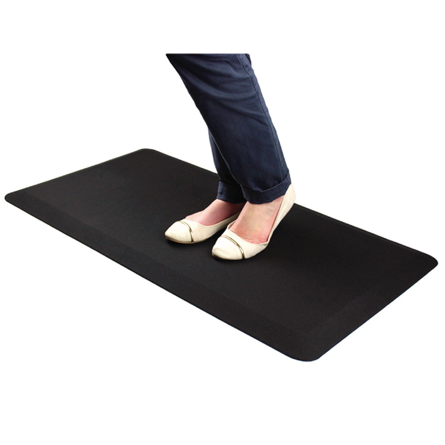 Floortex® AFS-TEX 3000 Anti-Fatigue Mat, 20 x 39, Midnight Black