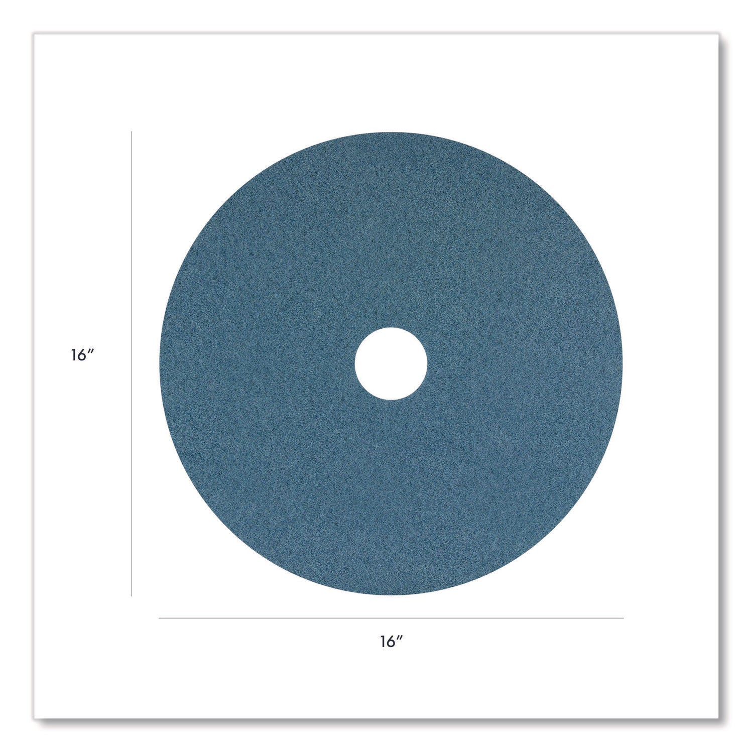Americo® Blue Cleaner Pad, 16" Diameter, Blue, 5/Carton