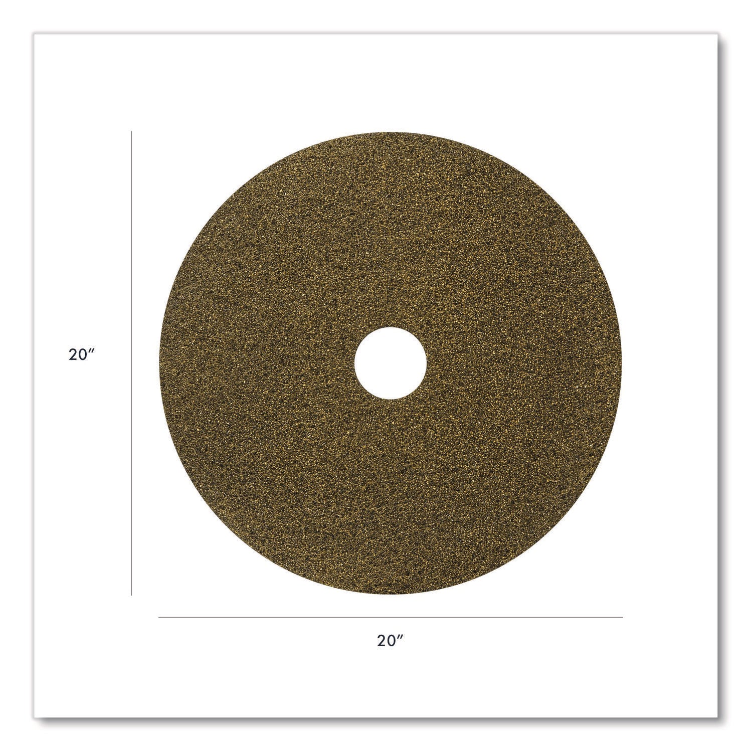 Americo® Black Diamond 1500 Grit Diamond Pad, 20" Diameter, Black/Yellow, 2/Carton