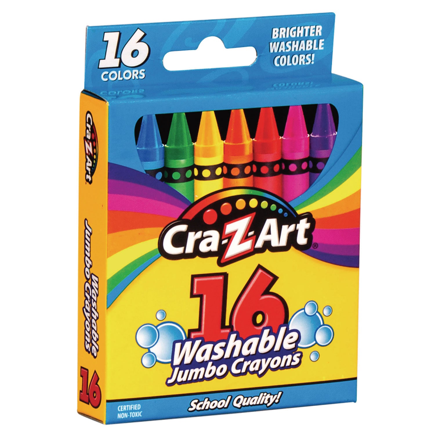 Cra-Z-Art® Washable Jumbo Crayons, 16 Assorted Colors, 16/pack
