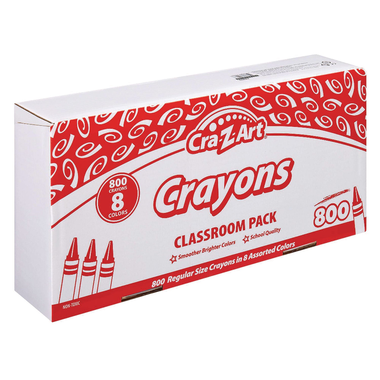 Cra-Z-Art® Crayons, 8 Assorted Colors, 800/pack