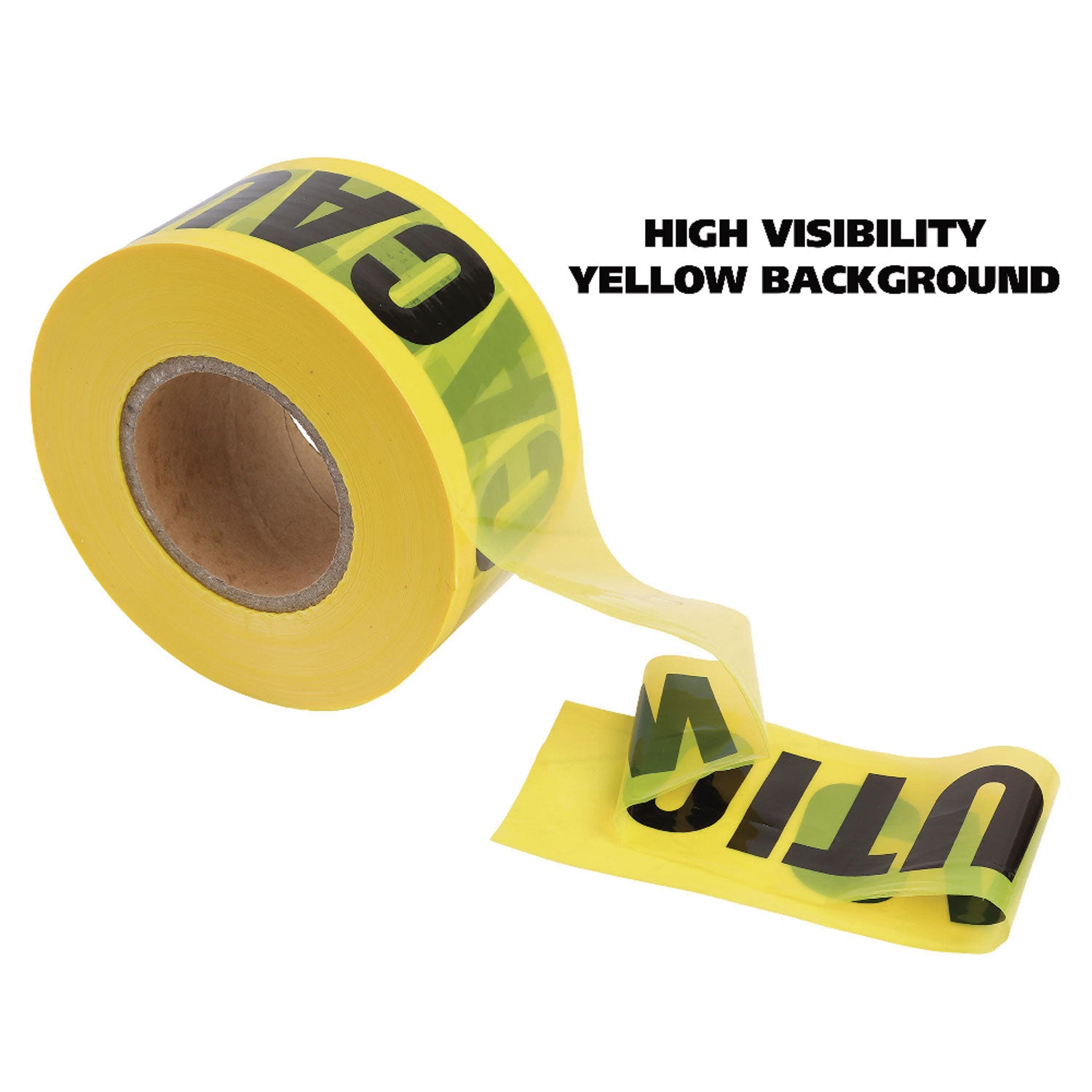 Great Neck® Caution Safety Tape, Non-Adhesive, 3" X 1,000 Ft, Yellow