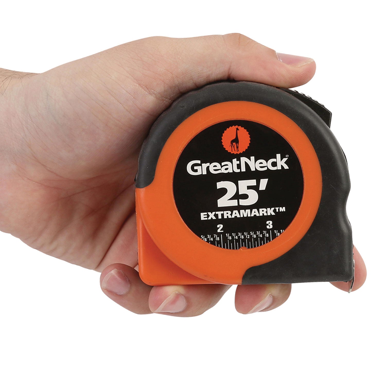 Great Neck® ExtraMark Power Tape, 1" x 25 ft, Steel, Orange/Black