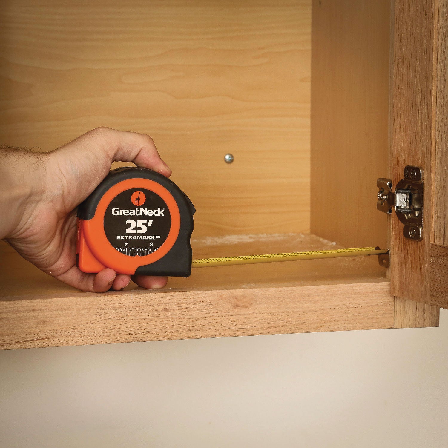 Great Neck® ExtraMark Power Tape, 1" x 25 ft, Steel, Orange/Black