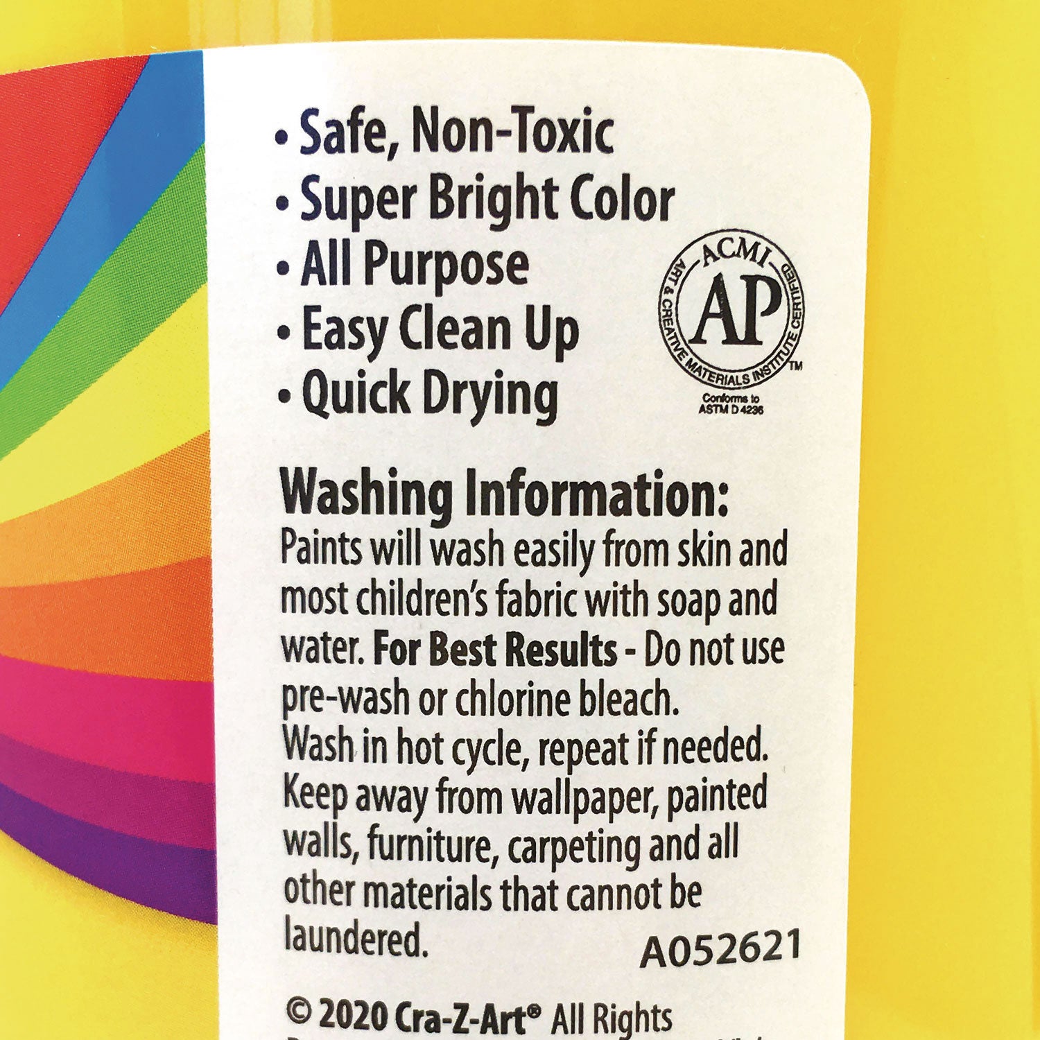 Cra-Z-Art® Washable Tempera Paint, Yellow, 32 Oz Bottle