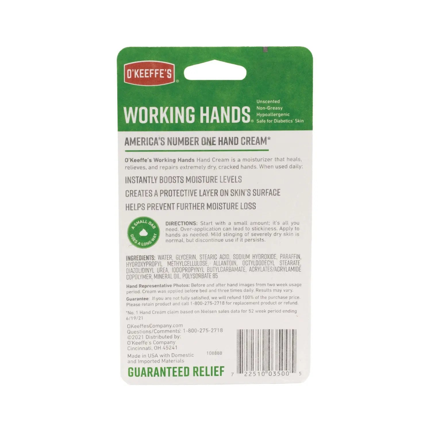 Working Hands Cream, 3.4 oz Jar, Unscented O'Keeffe's® Flipcost