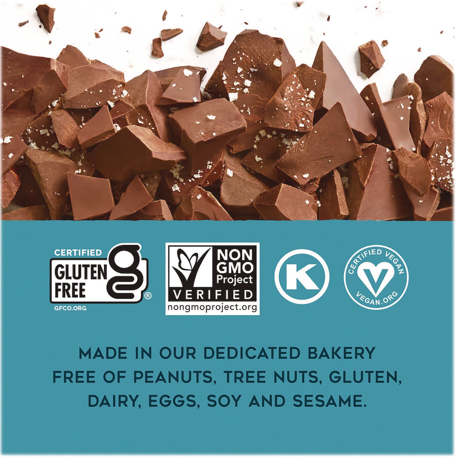 88 ACRES Sweet 'N Salty Gluten-Free Dark Chocolate Sea Salt Seed and Oat Bar, 1.6 oz Bar, 9/Box