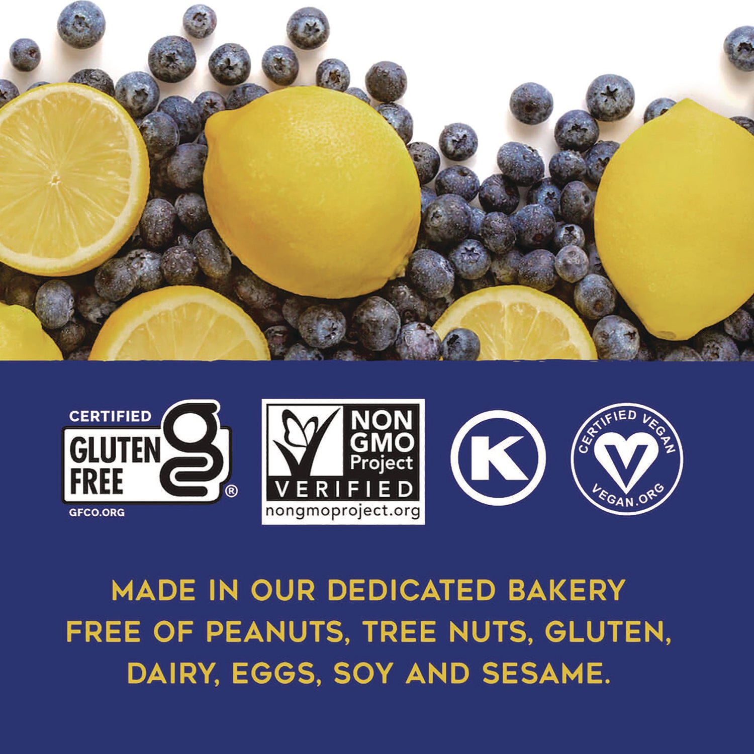 88 ACRES Warm 'N Chewey Gluten-Free Blueberry/Lemon Seed and Oat Bar, 1.6 oz Bar, 9/Box