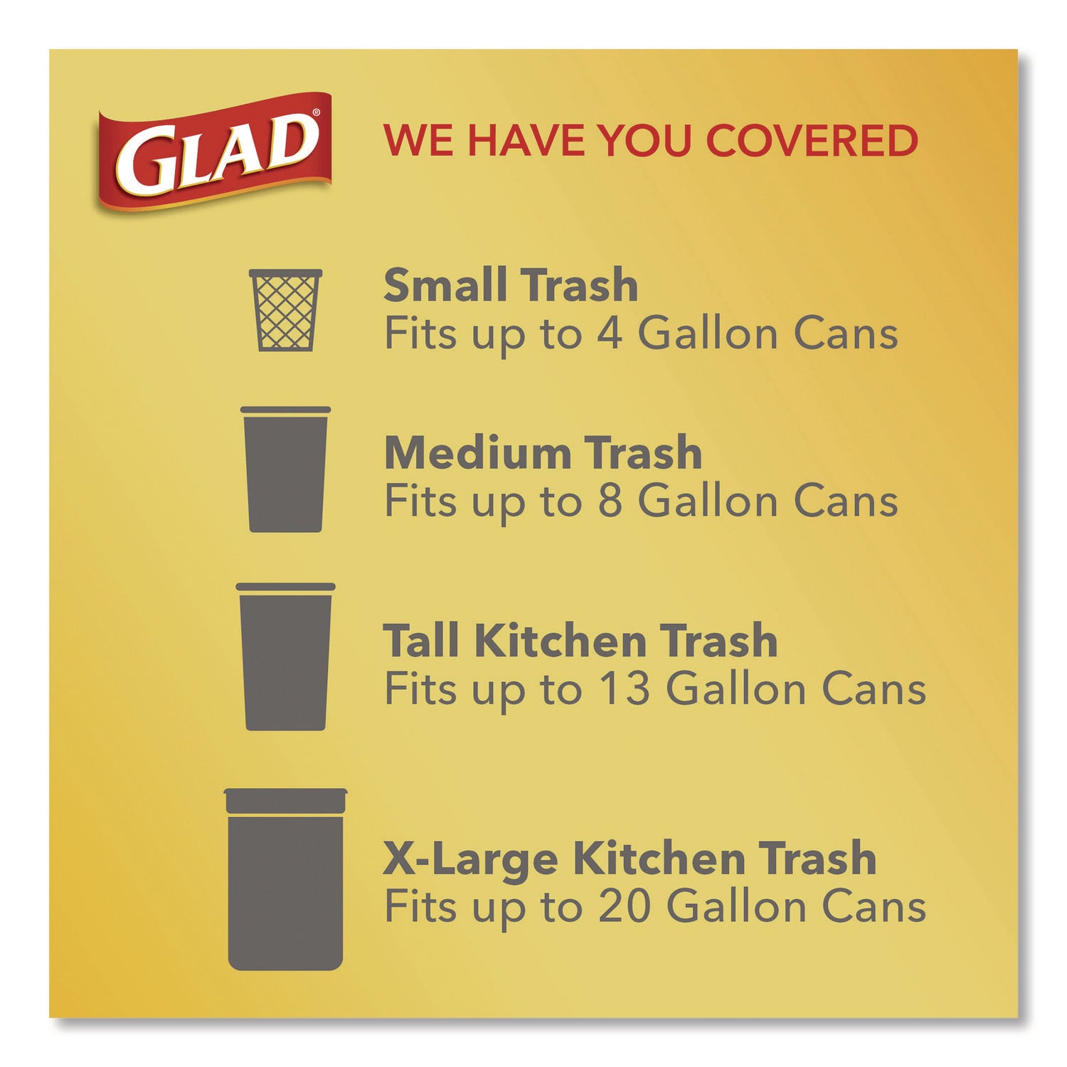 Glad® Small Kitchen Drawstring Trash Bags, 4 gal, Beachside Breeze Scent, 0.5 mil, 18" x 17", Blue, 80/Box