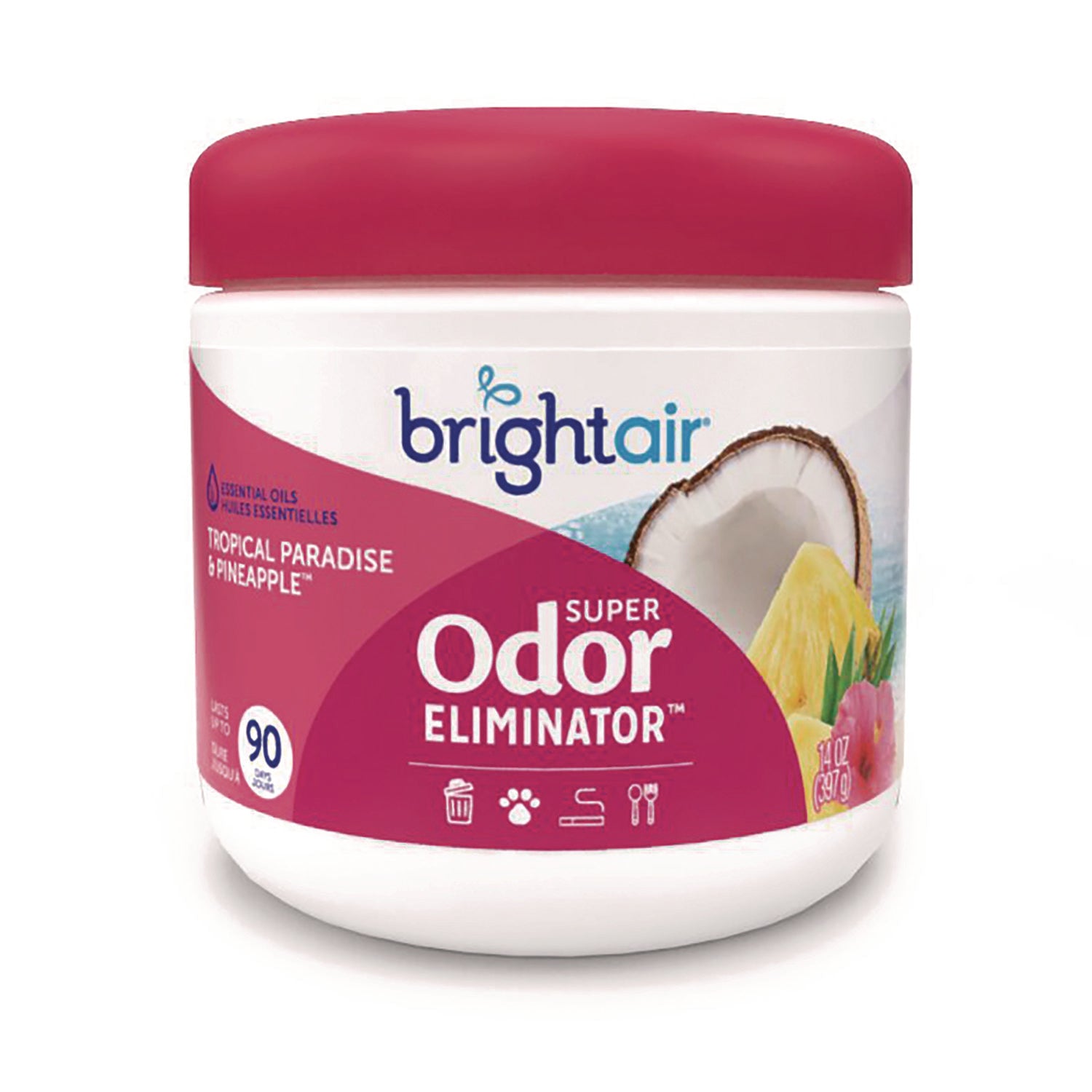 BRIGHT Air® Super Odor Eliminator, Tropical Paradise and Pineapple, 14 oz Jar