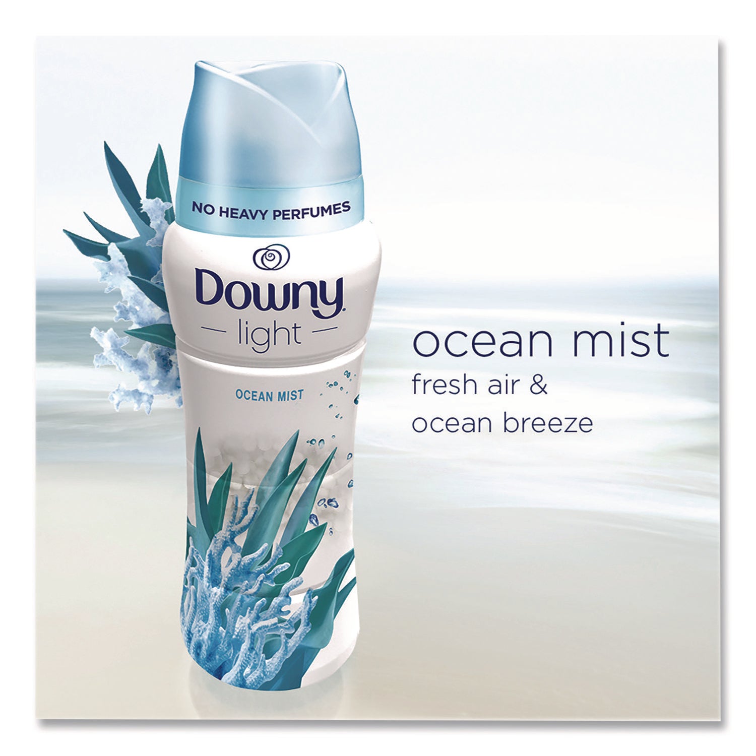 Downy® Light In-Wash Scent Booster Beads, Ocean Mist Scent, 24 oz Pour Bottle