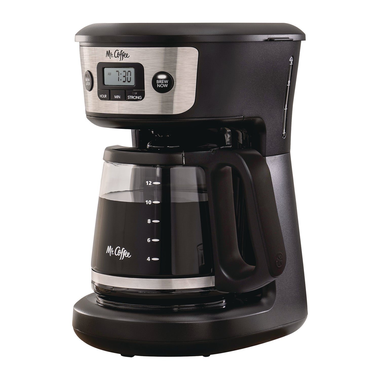 Mr. Coffee® 12-Cup Programmable Coffee Maker, Black/Stainless Steel