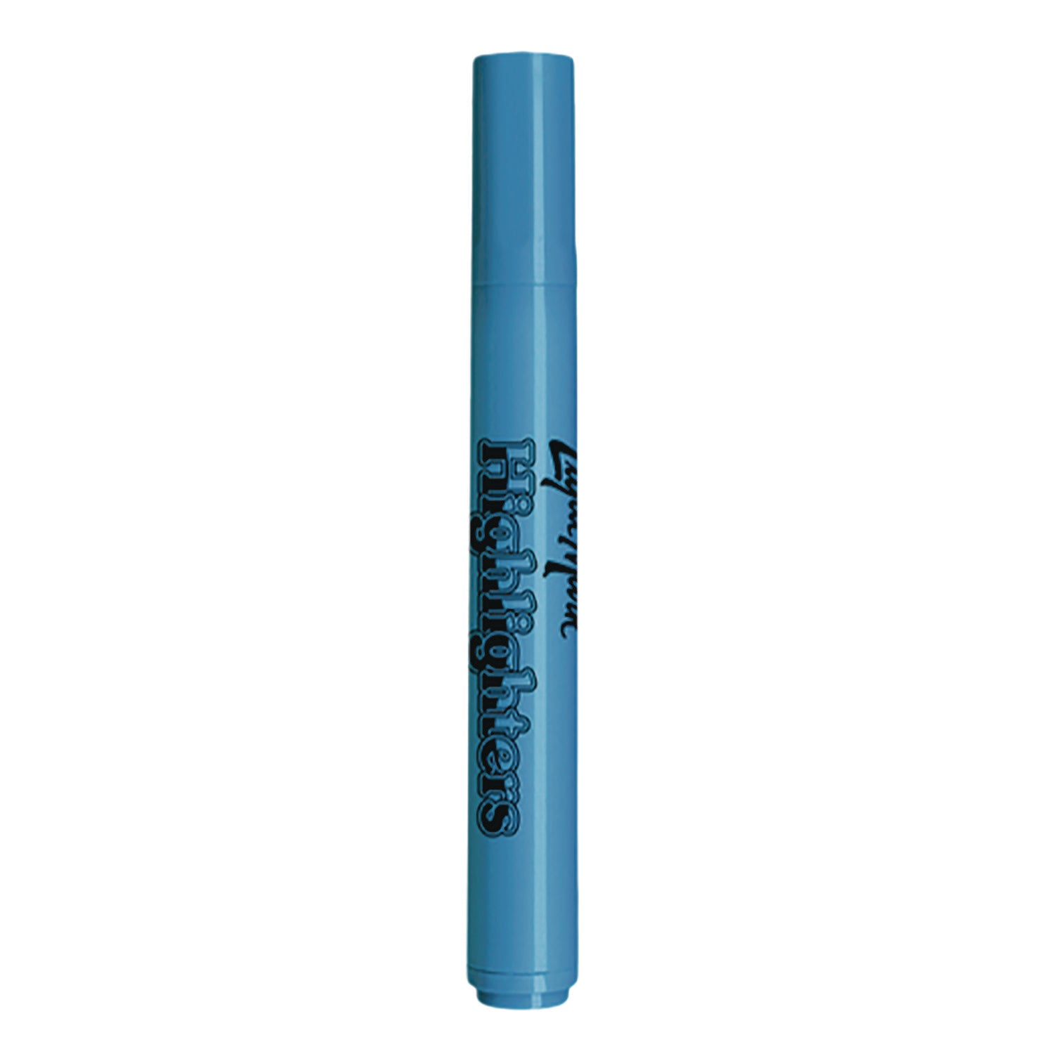 Liqui-Mark® Tank Fluorescent Highlighter, Blue Ink, Chisel Tip, Blue Barrel, Dozen