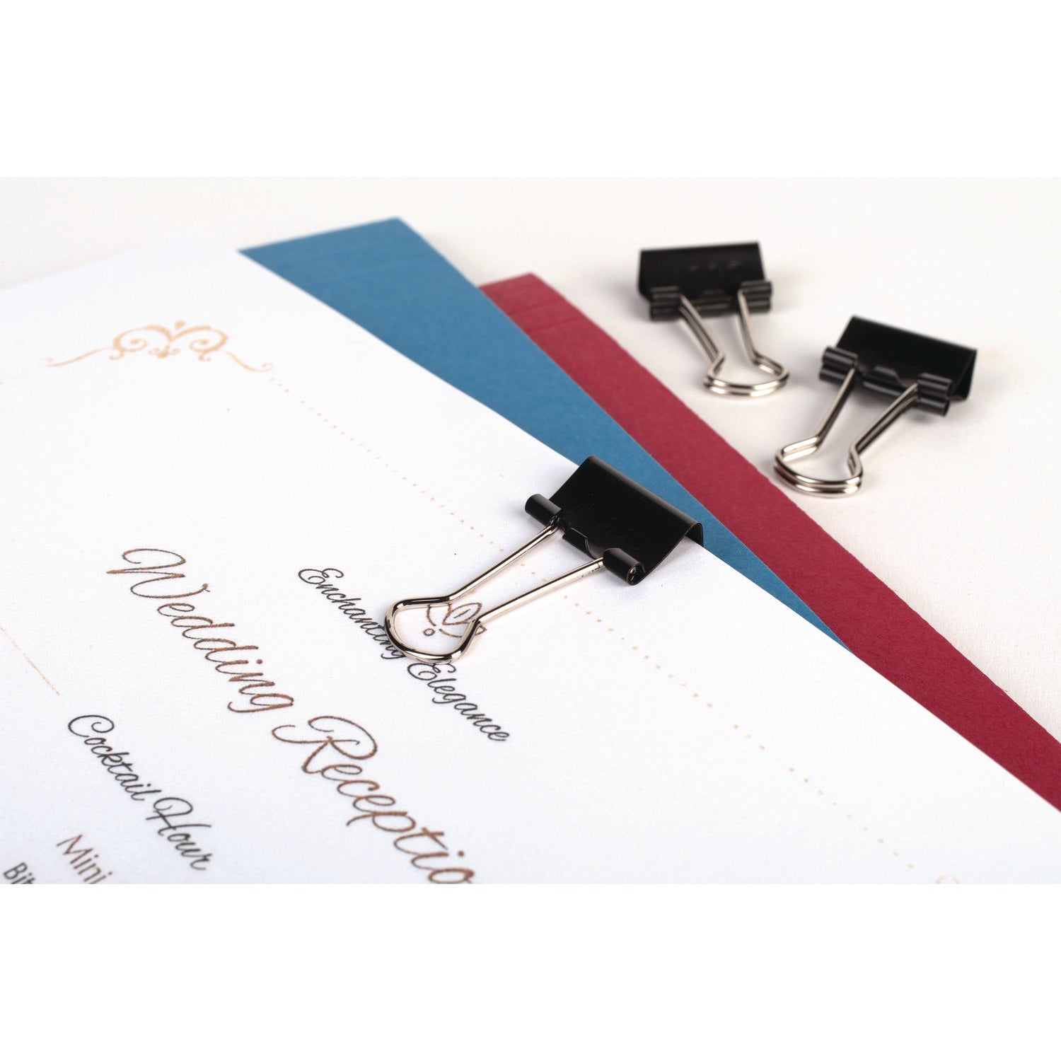 ACCO Binder Clips, Small, Black/silver, Dozen