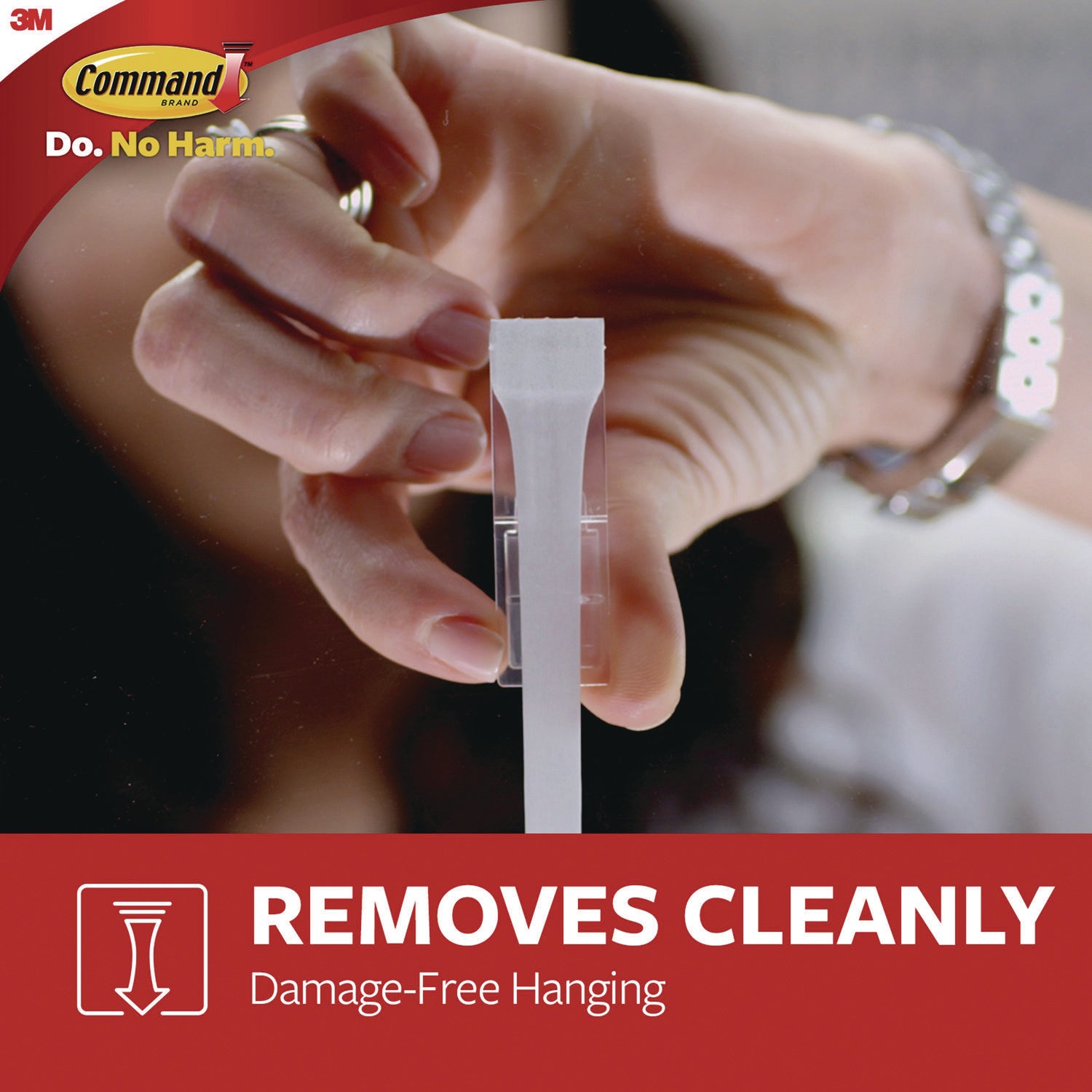 Command™ X-large Utility Hooks, Plastic, White, 15 lb Capacity, 2 Hooks and 8 Strips/Pack