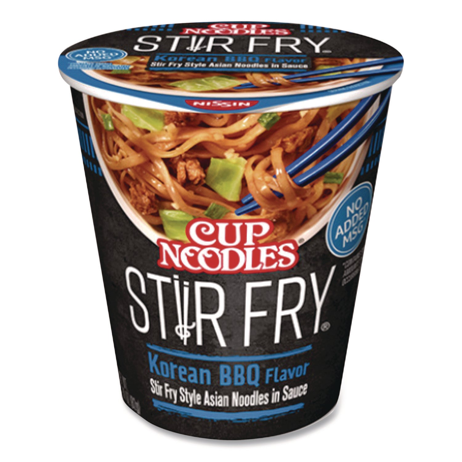 Nissin® Cup Noodles Stir Fry, Korean BBQ, 2.89 oz Cup, 6/Carton
