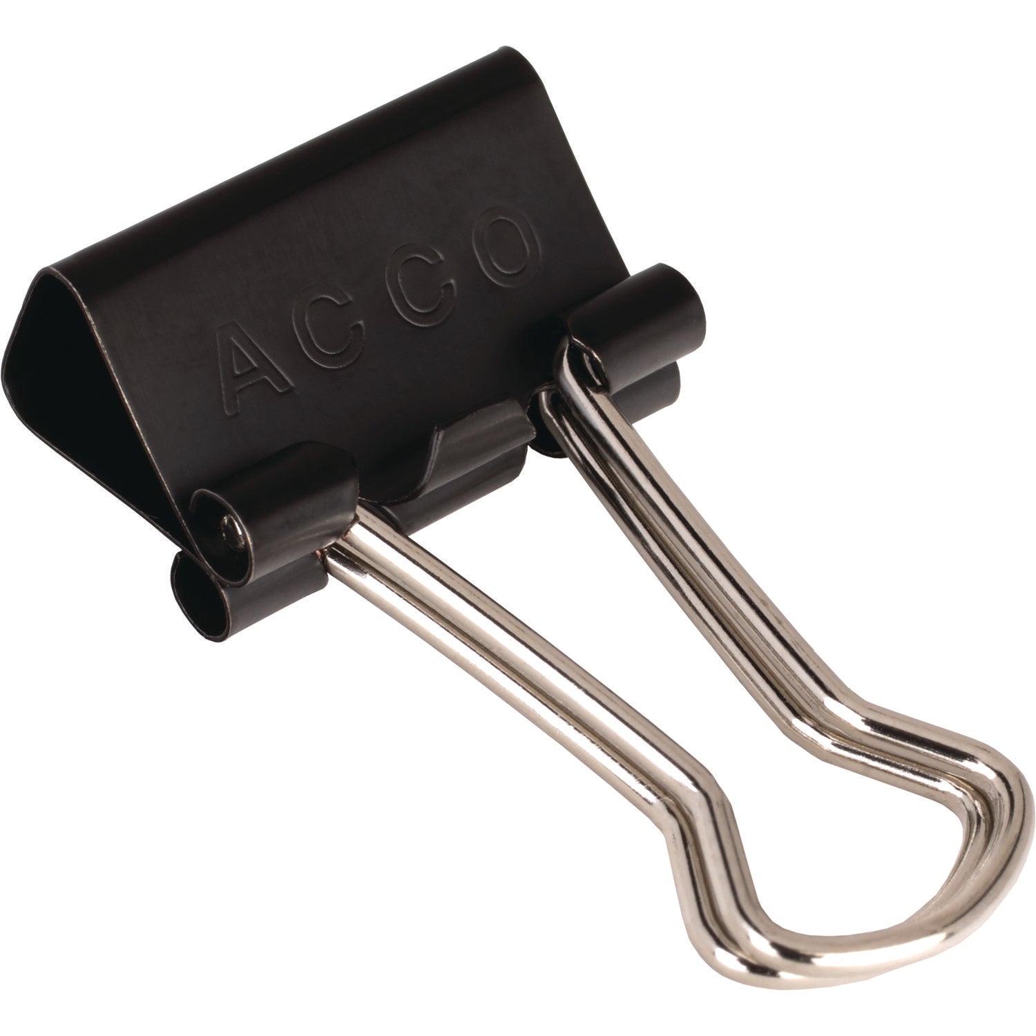 ACCO Binder Clips, Mini, Black/silver, Dozen