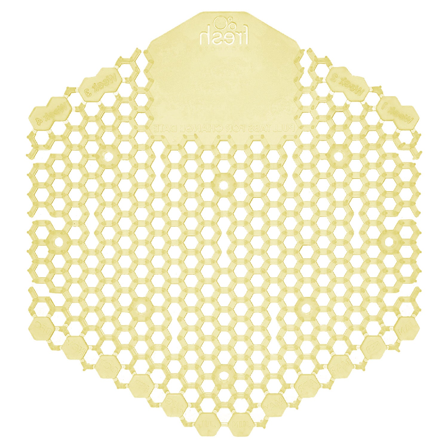 Fresh Products Wave 3d Urinal Deodorizer Screen, Citrus Scent, Yellow, 10/box