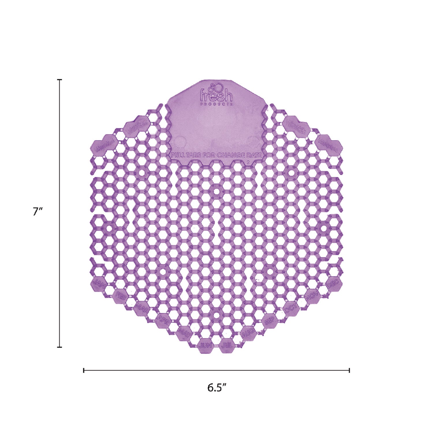 Fresh Products The Wave Urinal Deodorizer, Urinal Screens, Fabulous Scent, 58 G, Purple, 10/box, 6 Boxes/carton