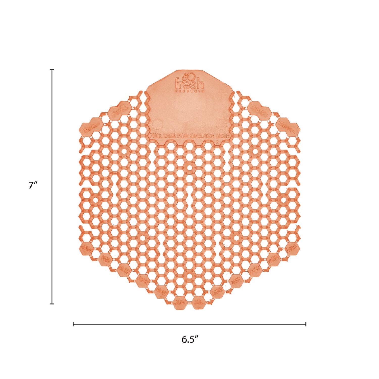 Fresh Products Wave 3d Urinal Deodorizer Screen, Mango Scent, Orange, 10/box