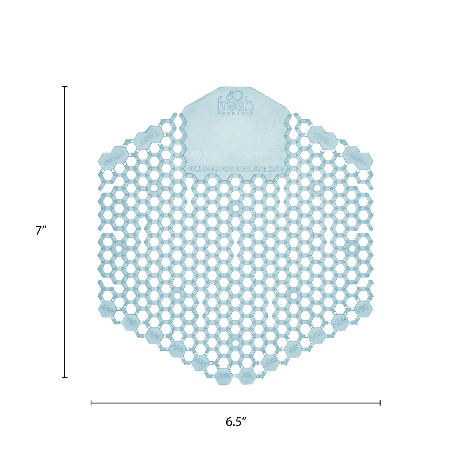 Fresh Products Wave 3d Urinal Deodorizer Screen, Ocean Mist Scent, Blue, 10/box, 6 Boxes/carton