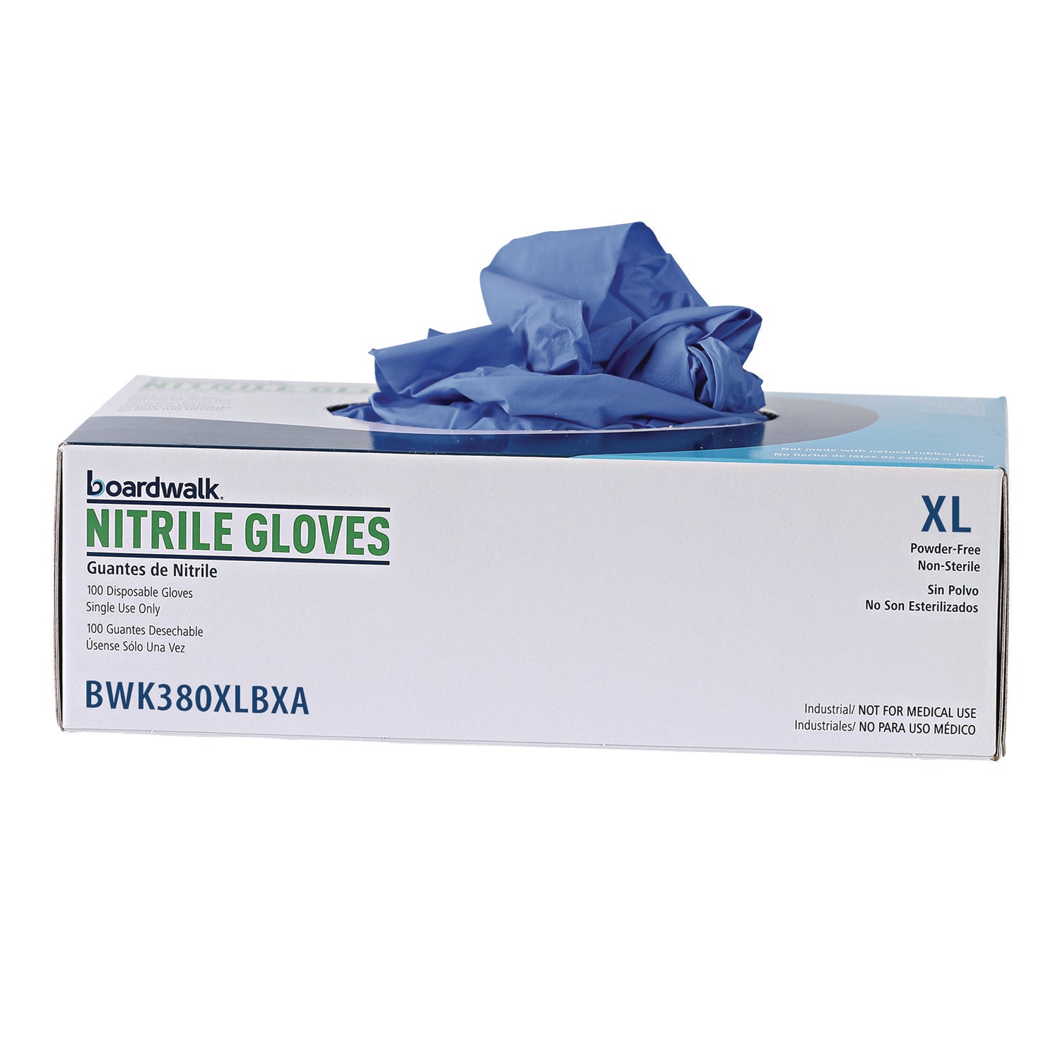 Boardwalk® Disposable General-Purpose Nitrile Gloves, X-Large, Blue, 4 mil, 100/Box