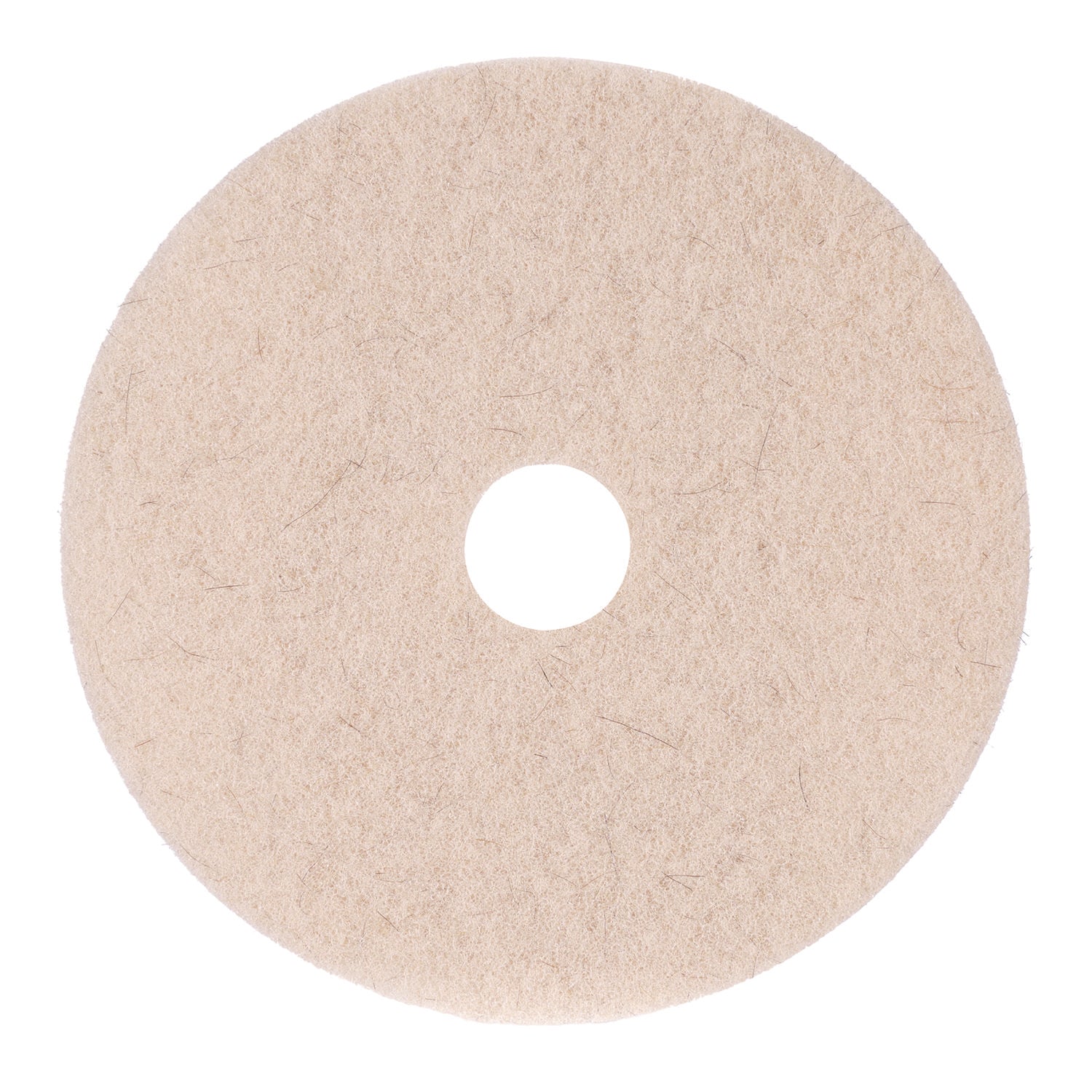 Natural Hog Hair Burnishing Floor Pads, 21" Diameter, Tan, 5/Carton