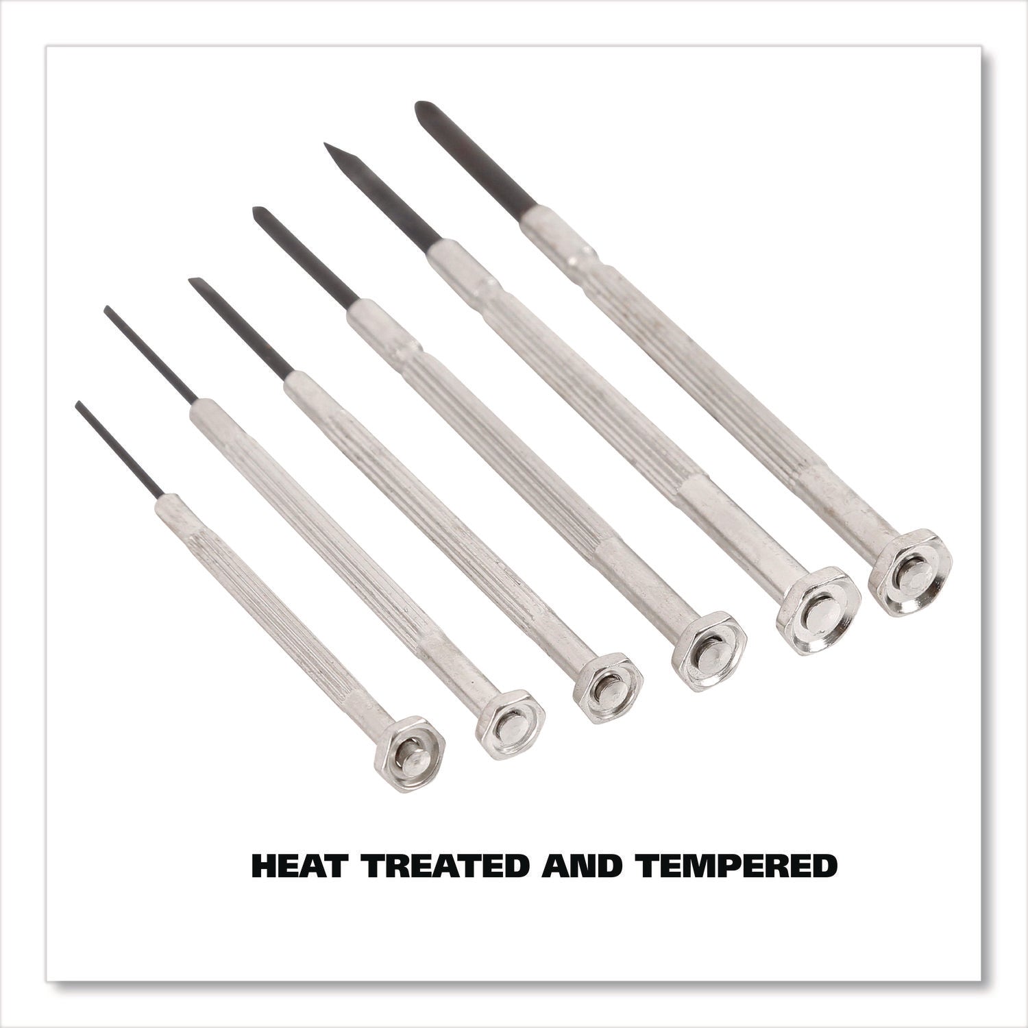 Great Neck® Precision Screwdriver Set, Six-Piece, Phillips/Slotted, Assorted Lengths, Polished Steel Handles