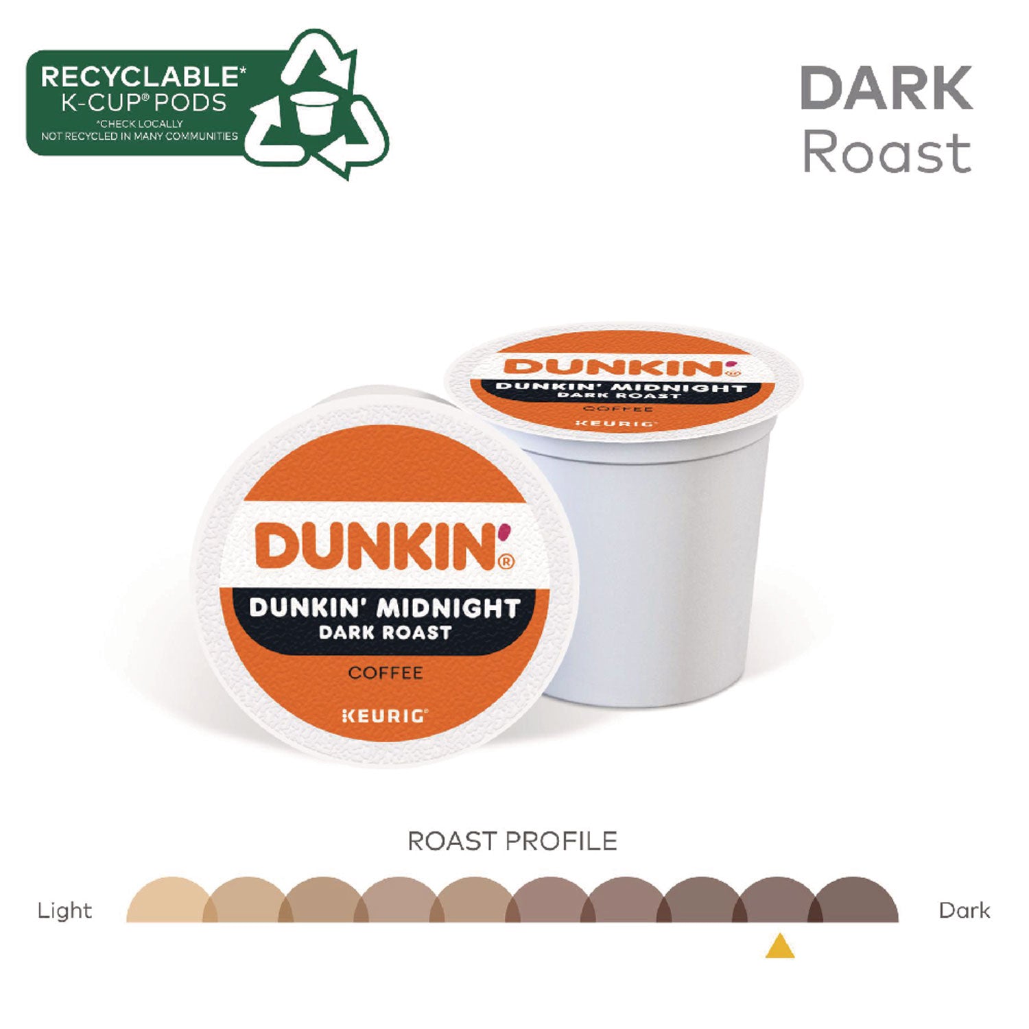 Dunkin'® K-Cup Pods, Original Dark Roast, 22/box
