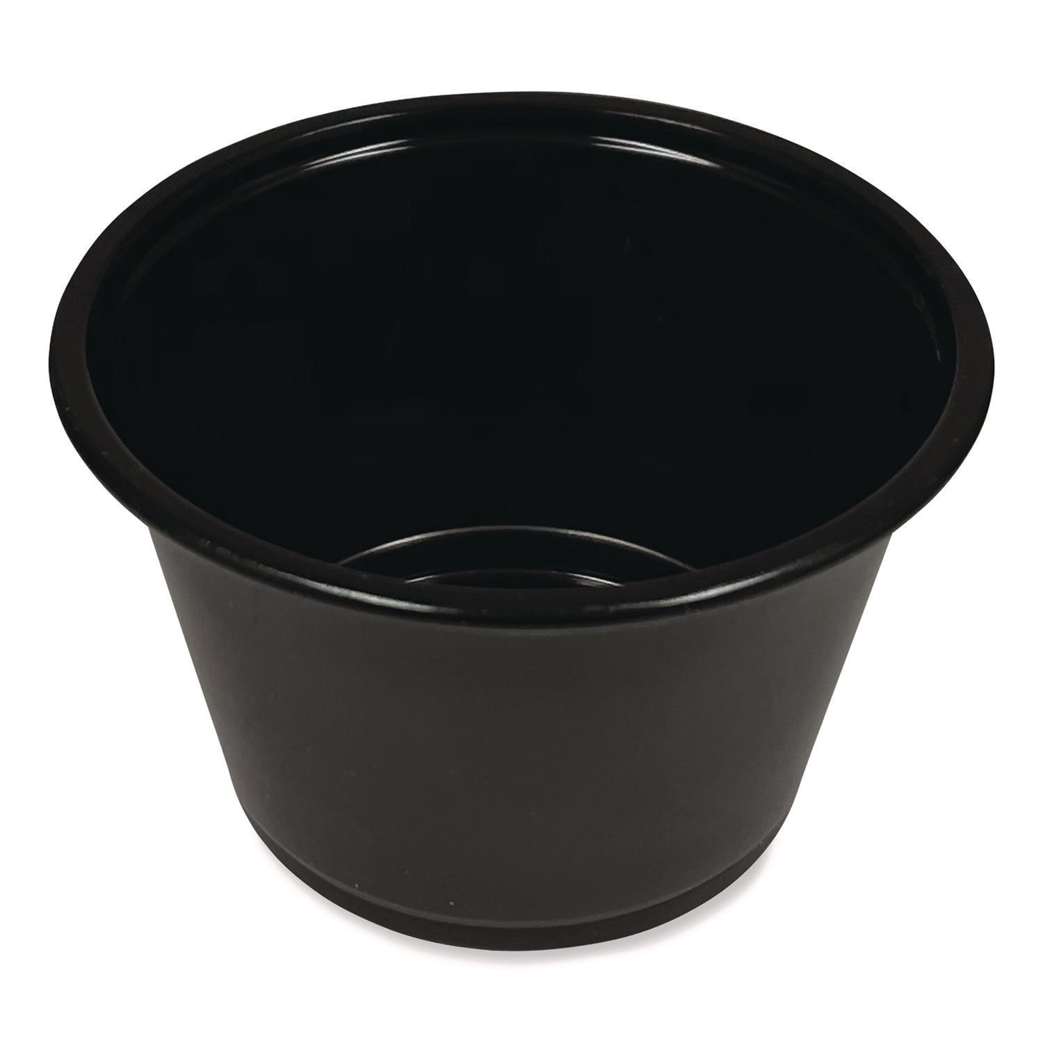 Souffle/Portion Cups, 4 oz, Polypropylene, Black, 2,500/Carton