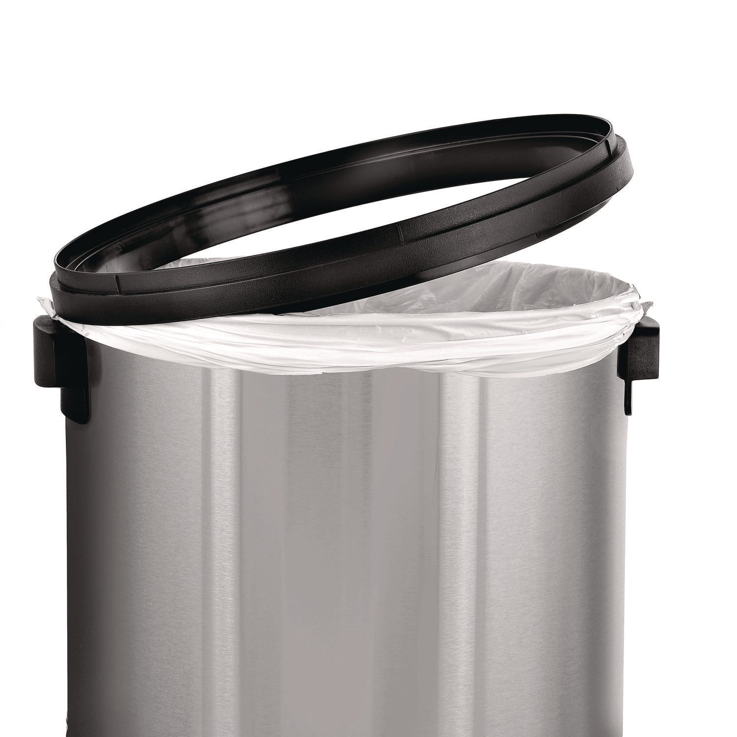 Alpine Industries 17 Gallon Stainless Steel Commercial Trash Can with Swing Lid