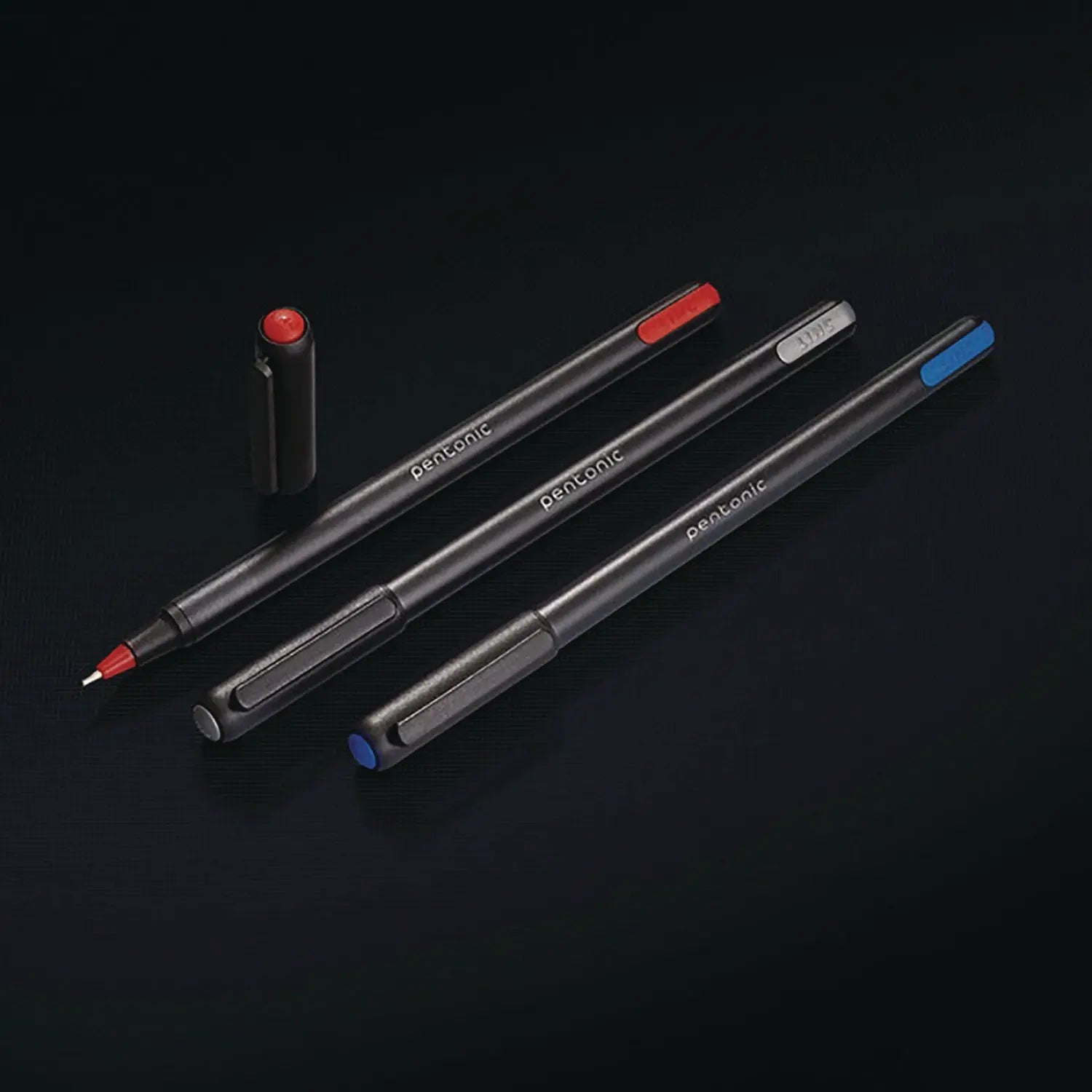 PENTONIC Fine Point Ballpoint Pens, 0.7 mm, Assorted Ink Colors, Black Barrel, 25/Pack TOPS™ Flipcost