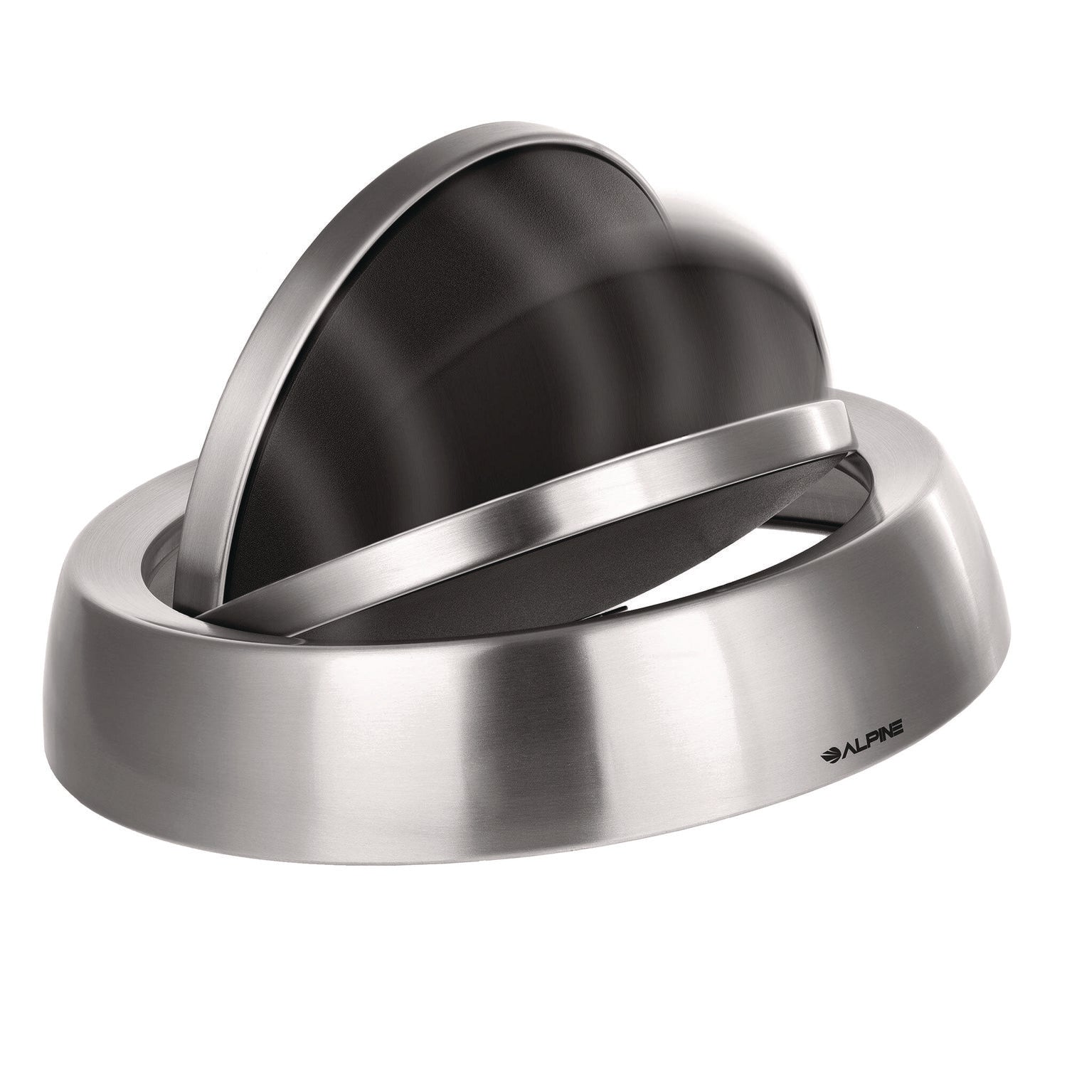 Alpine Industries 17 Gallon Stainless Steel Indoor Recycling Receptacle and Trash Station Swivel Lids