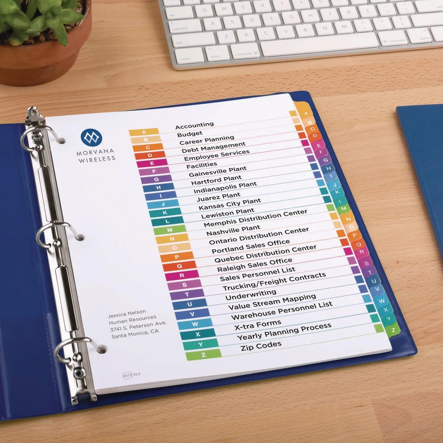 Customizable Table of Contents Ready Index Multicolor Dividers, 26-Tab, A to Z, 11 x 8.5, White, 6 Sets Avery® Flipcost