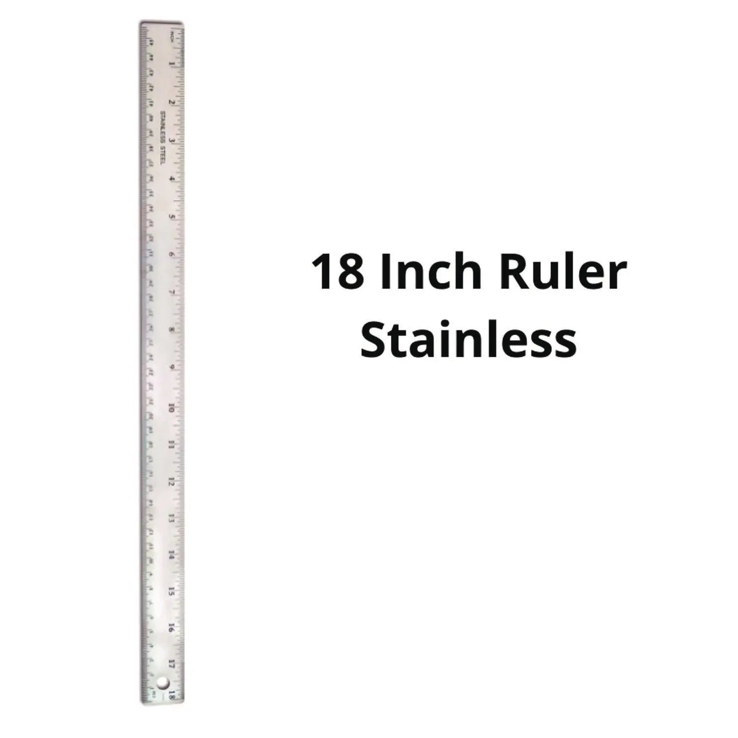 Stainless Steel Ruler, Standard/Metric, 18" Long, Silver, 36/Carton TPG Creations™ Flipcost