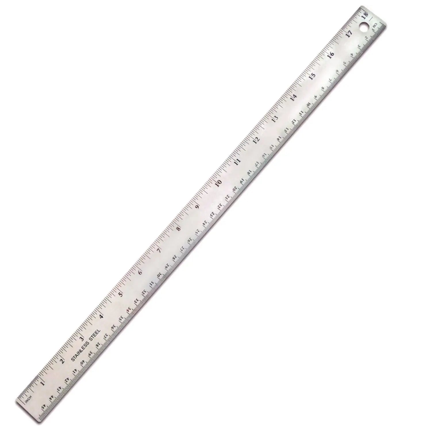 Stainless Steel Ruler, Standard/Metric, 18" Long, Silver, 36/Carton TPG Creations™ Flipcost