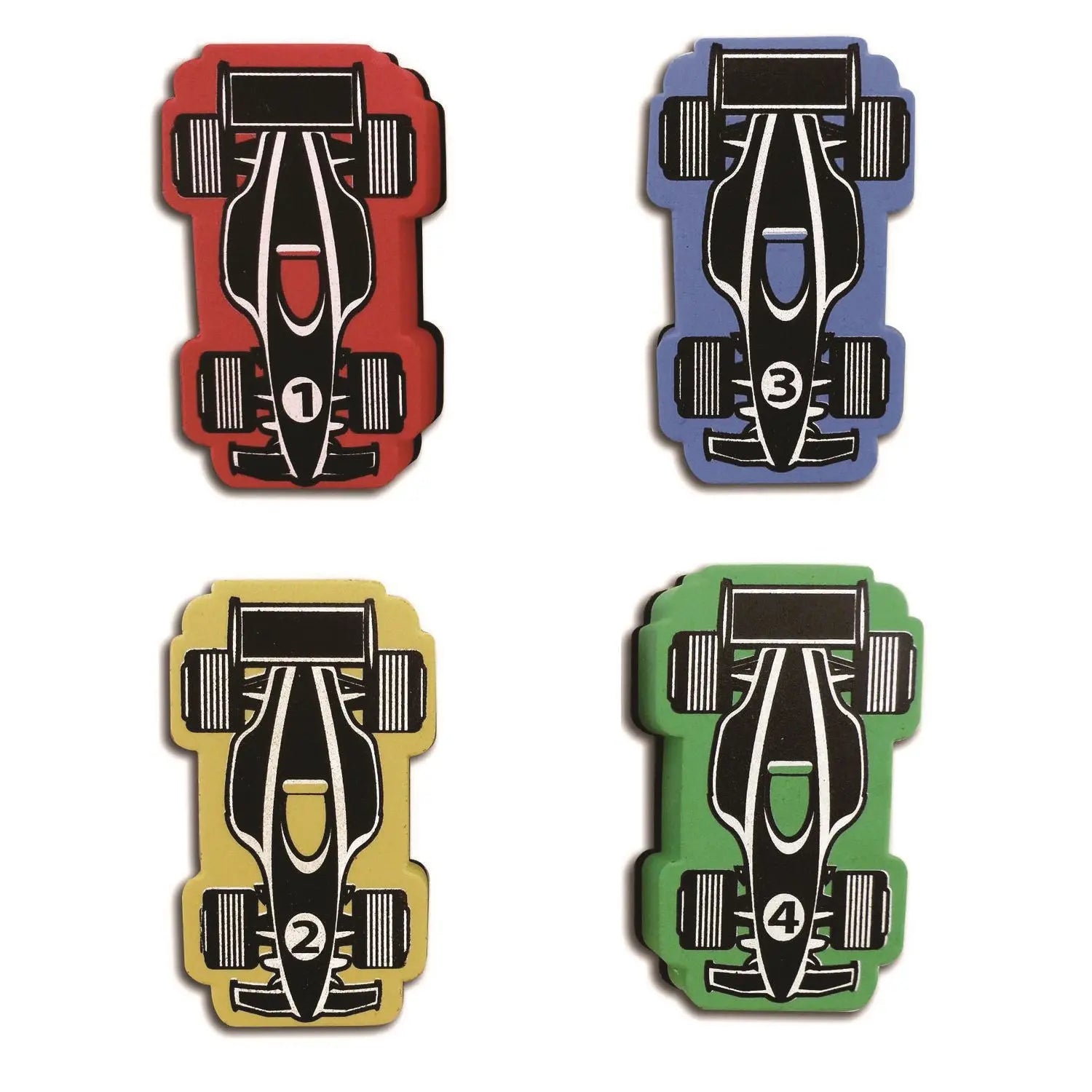 Magnetic Racecar Whiteboard Eraser, 4.5 x 2.6 x 1, 4/Pack, 24 Packs/Carton TPG Creations™ Flipcost