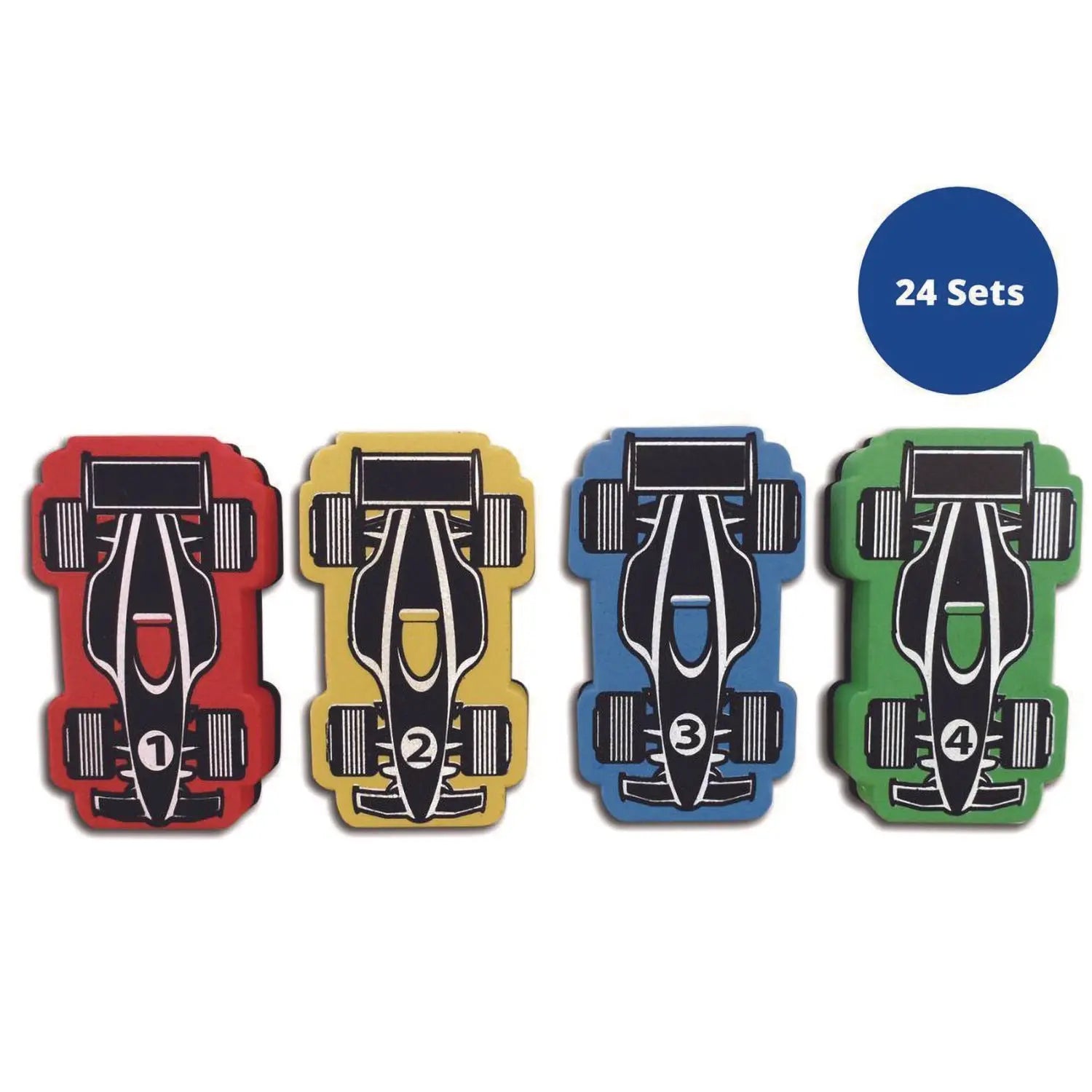 Magnetic Racecar Whiteboard Eraser, 4.5 x 2.6 x 1, 4/Pack, 24 Packs/Carton TPG Creations™ Flipcost