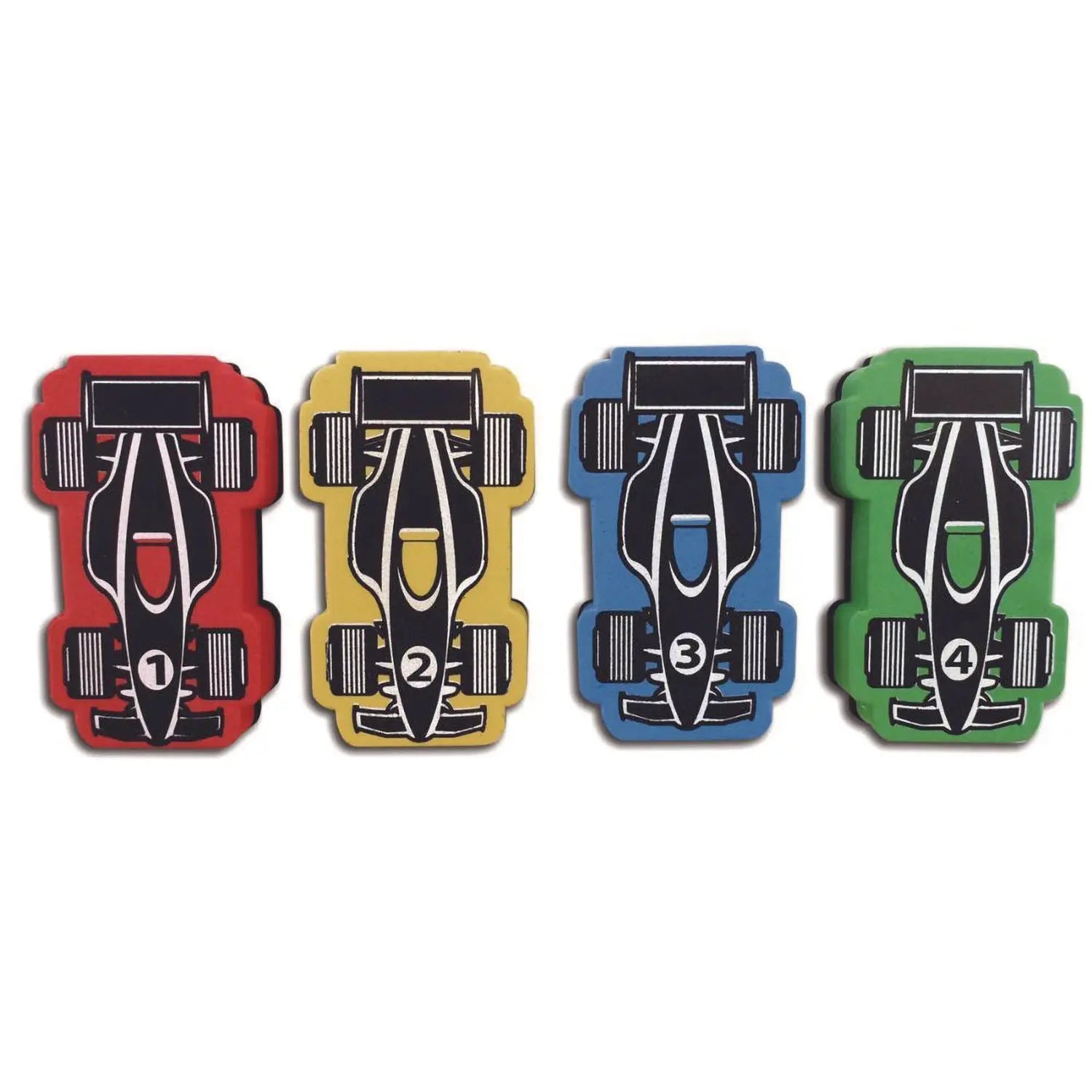 Magnetic Racecar Whiteboard Eraser, 4.5 x 2.6 x 1, 4/Pack, 24 Packs/Carton